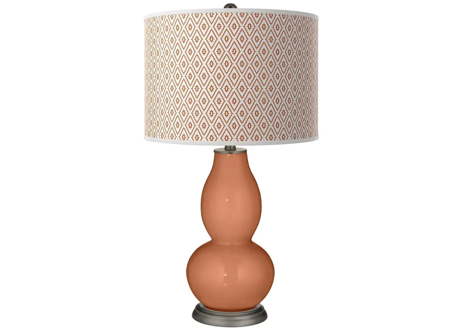 Baked Clay Diamonds Double Gourd Table Lamp