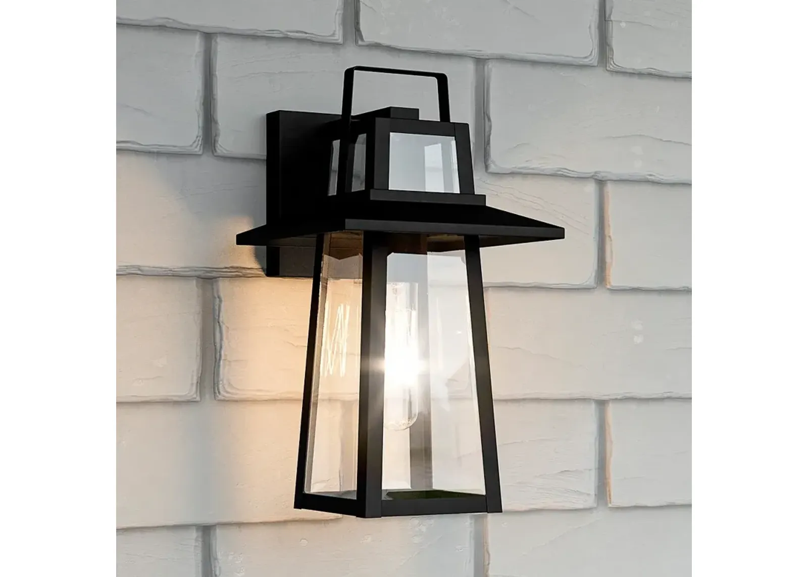 Quoizel Devonport 12 1/2" High Matte Black Outdoor Wall Light