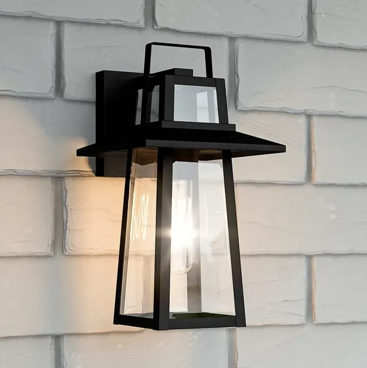 Quoizel Devonport 12 1/2" High Matte Black Outdoor Wall Light