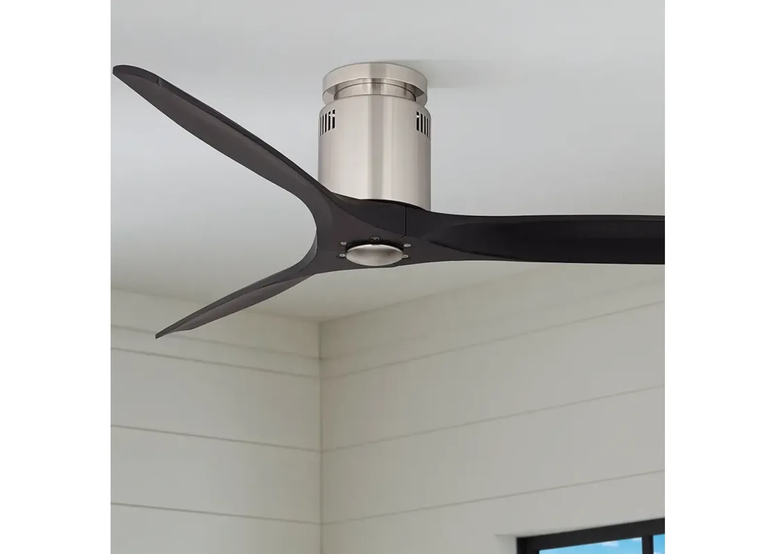 52" Casa Windspun Brushed Nickel DC Hugger Ceiling Fan with Remote