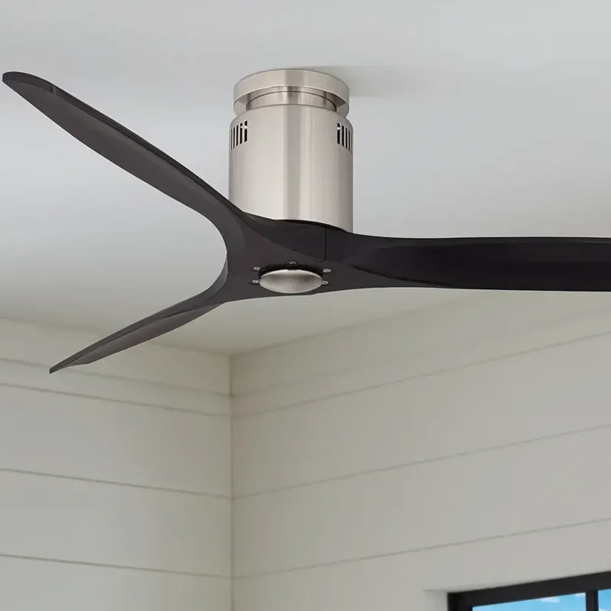 52" Casa Windspun Brushed Nickel DC Hugger Ceiling Fan with Remote