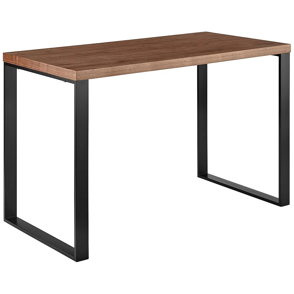 Dillon 47 1/4" Wide Walnut and Matte Black Writing Desk