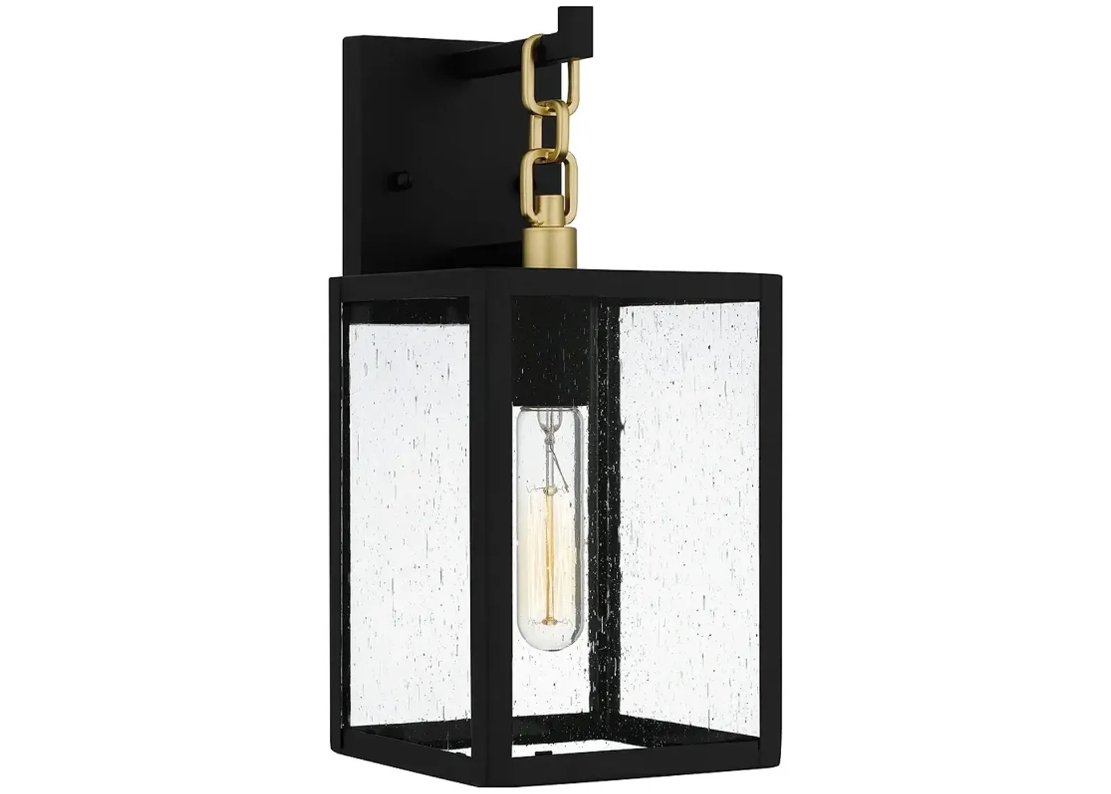 Anchorage 1-Light Matte Black Outdoor Wall Lantern