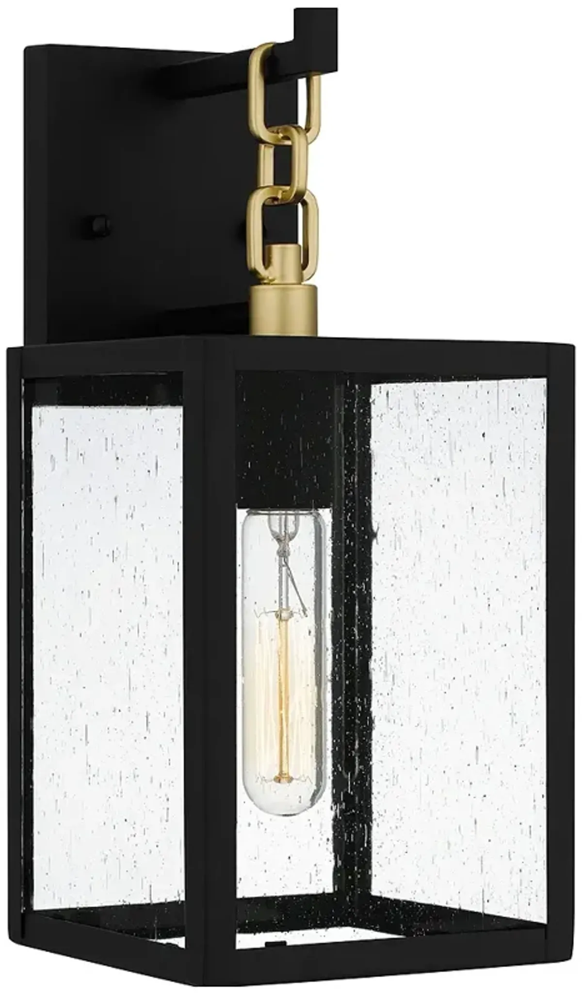 Anchorage 1-Light Matte Black Outdoor Wall Lantern