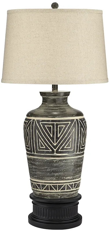 John Timberland Miguel 36 1/4" Southwest Table Lamp with Round Riser
