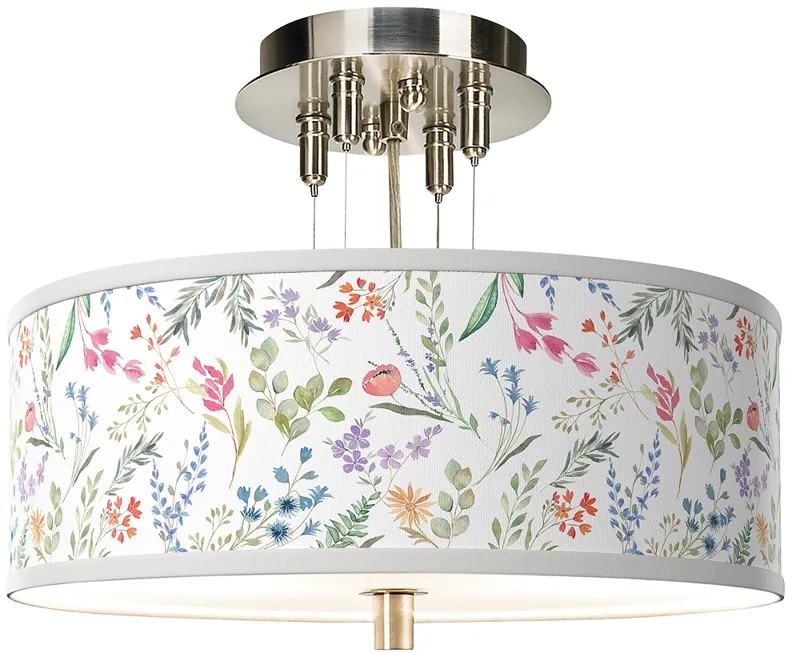 Spring's Joy Giclee 14" Wide Ceiling Light