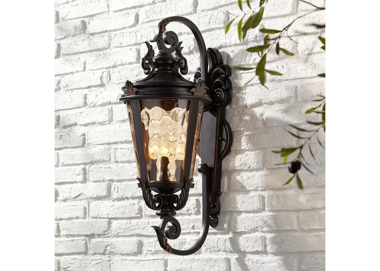 John Timberland Casa Marseille 27 1/2" High Bronze Outdoor Wall Light