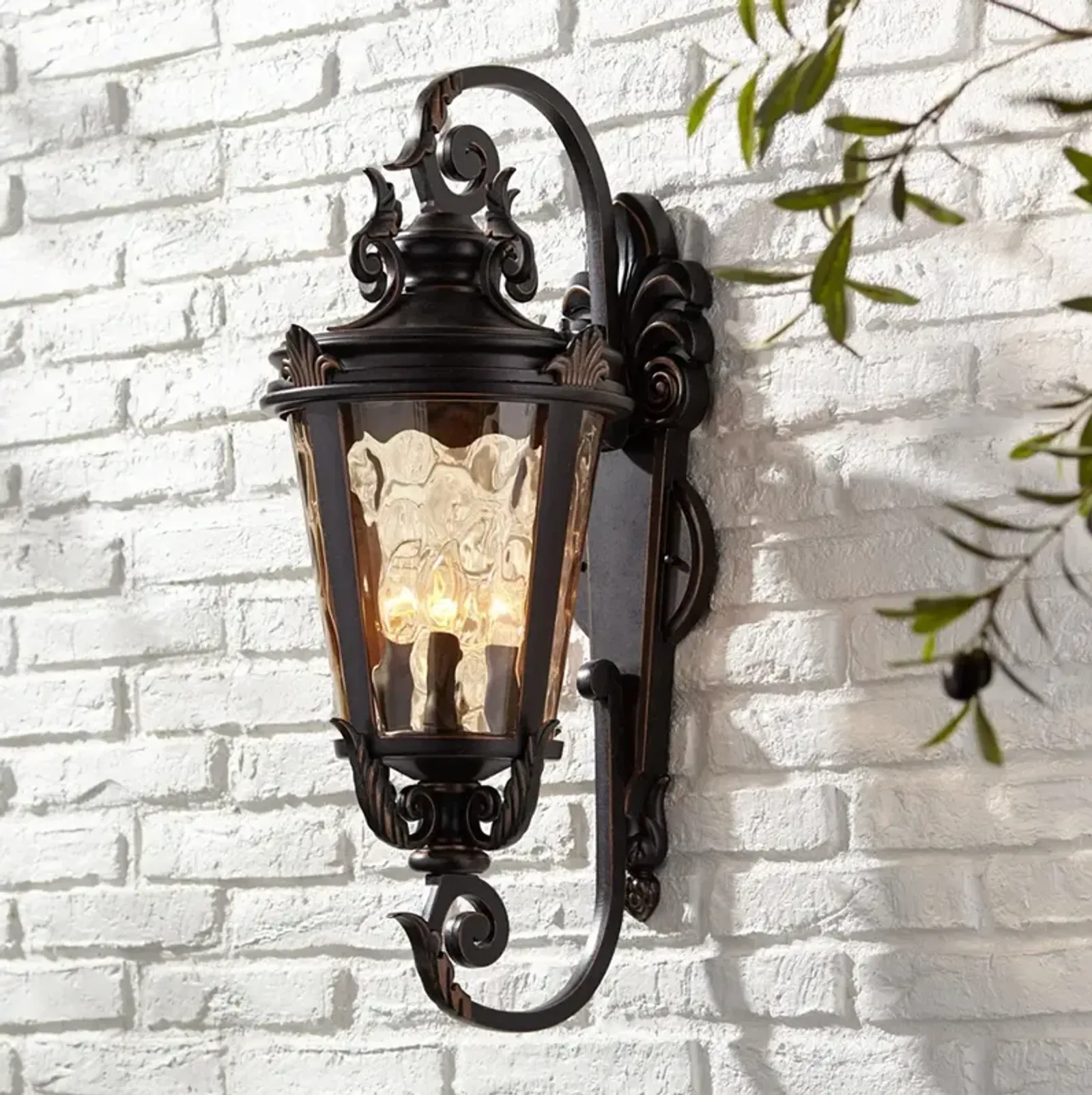 John Timberland Casa Marseille 27 1/2" High Bronze Outdoor Wall Light