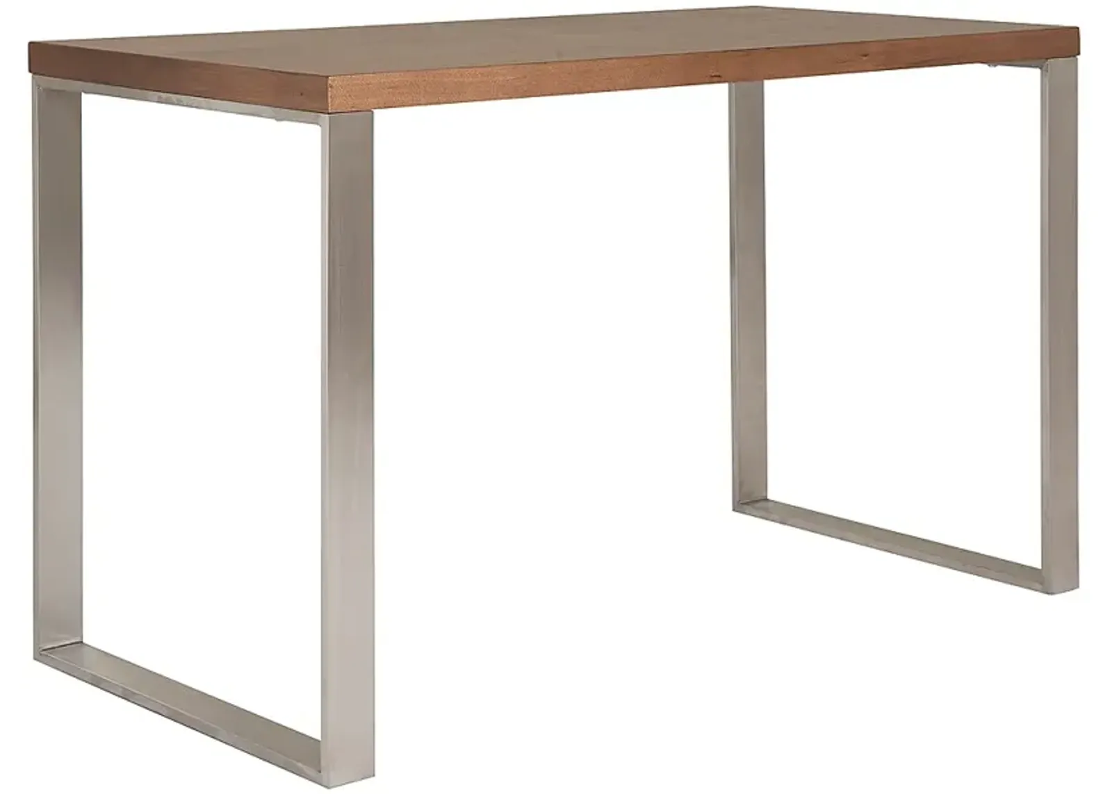 Dillon 47 1/4" Wide Walnut and Stainless Steel Writing Desk