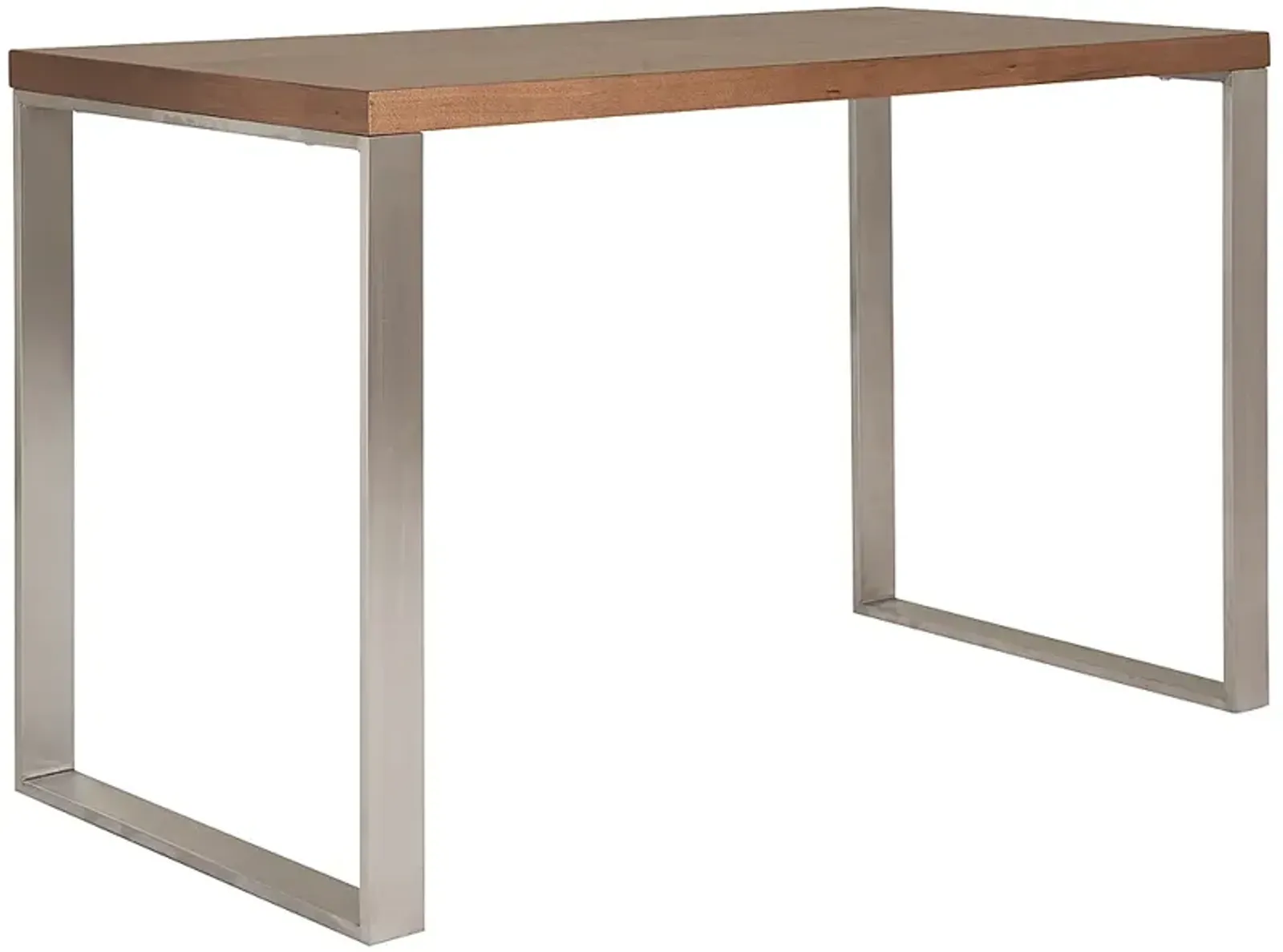 Dillon 47 1/4" Wide Walnut and Stainless Steel Writing Desk