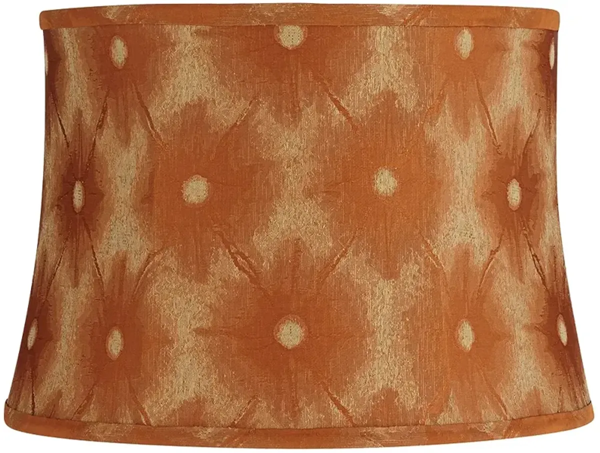 Springcrest Dyna Rusty Brick Floral Softback Drum Shade 14x16x11 (Spider)
