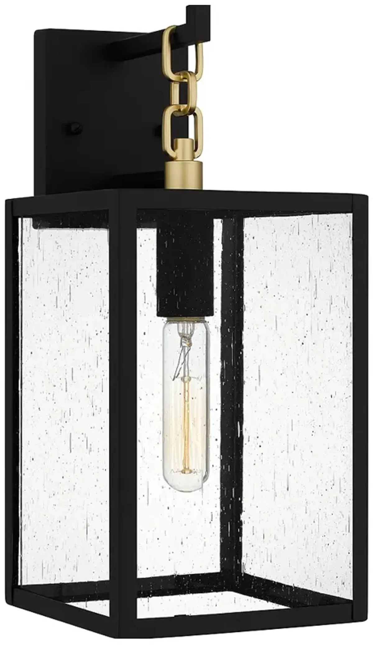 Anchorage 1-Light Matte Black Outdoor Wall Lantern