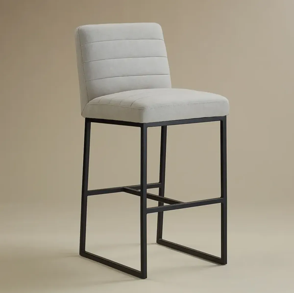 Chastain Off-White 30" Seat Height Upholstered Barstool