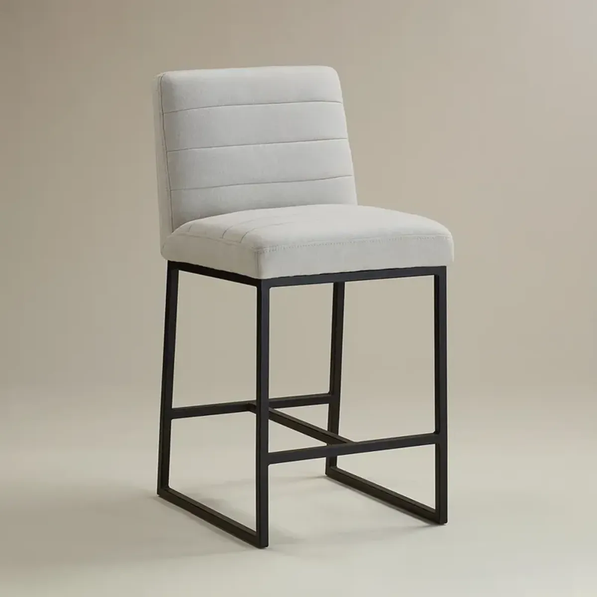 Chastain Off-White 26" Seat Height Upholstered Counter Stool