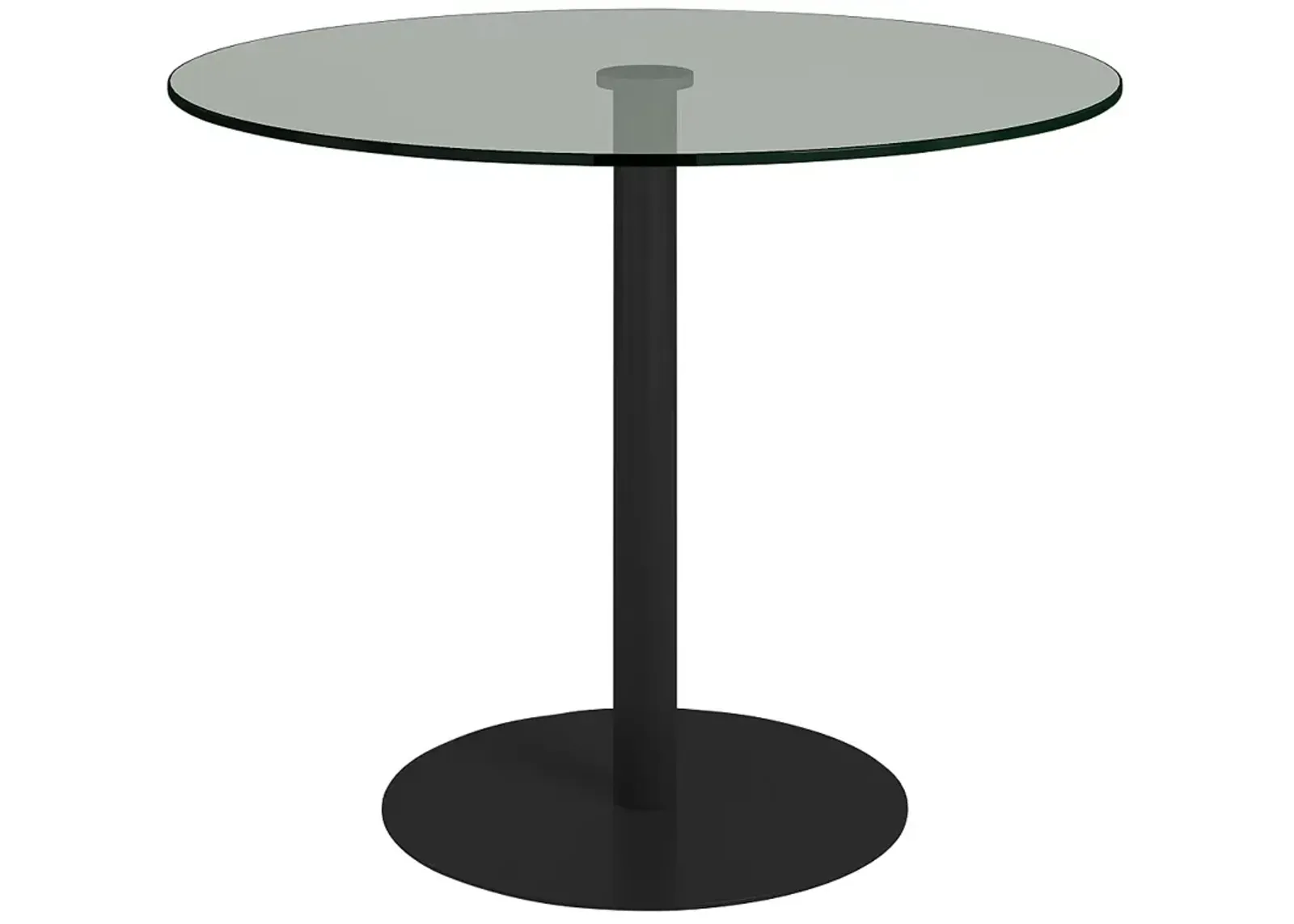 Ava 36" Wide Black Steel Round Bistro Table