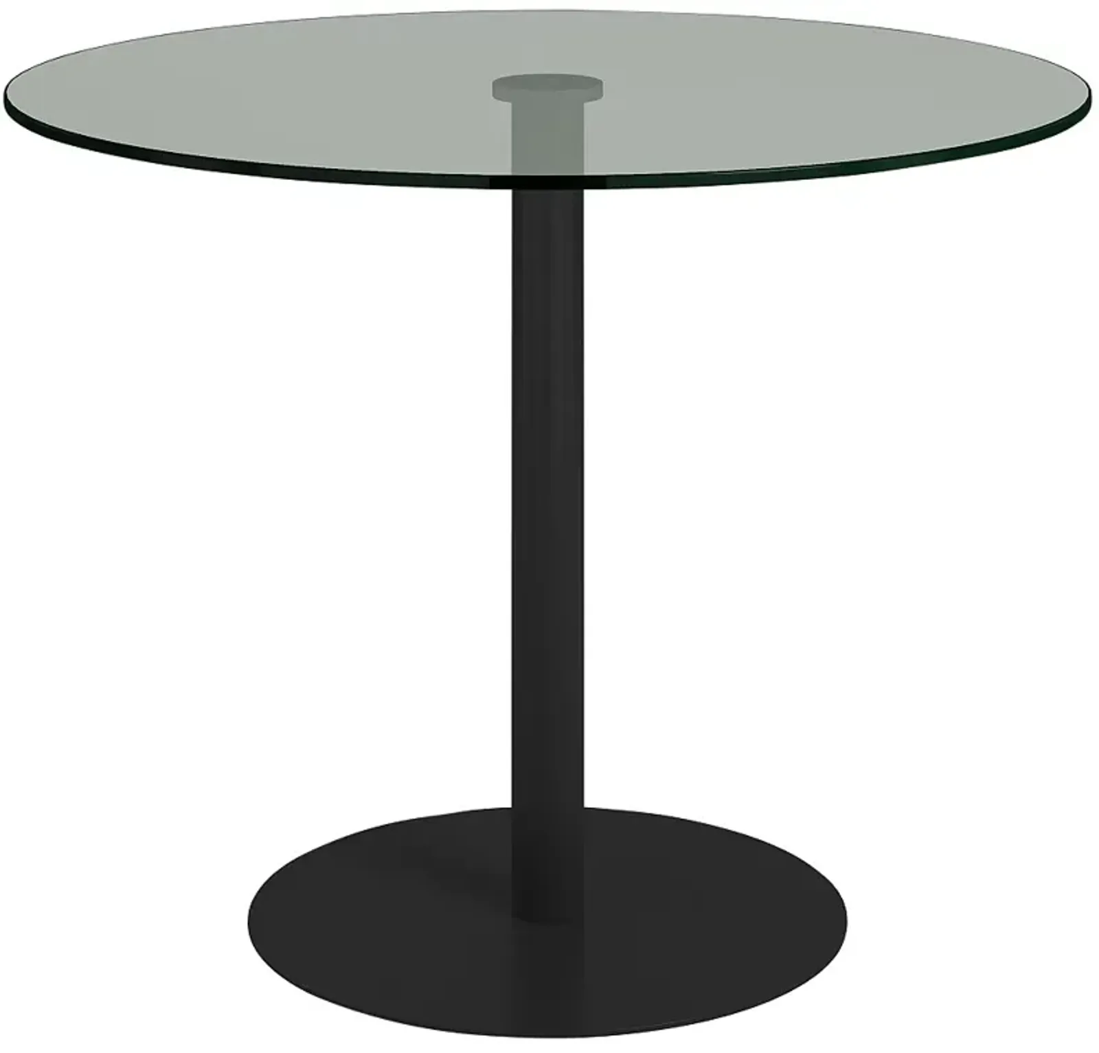 Ava 36" Wide Black Steel Round Bistro Table