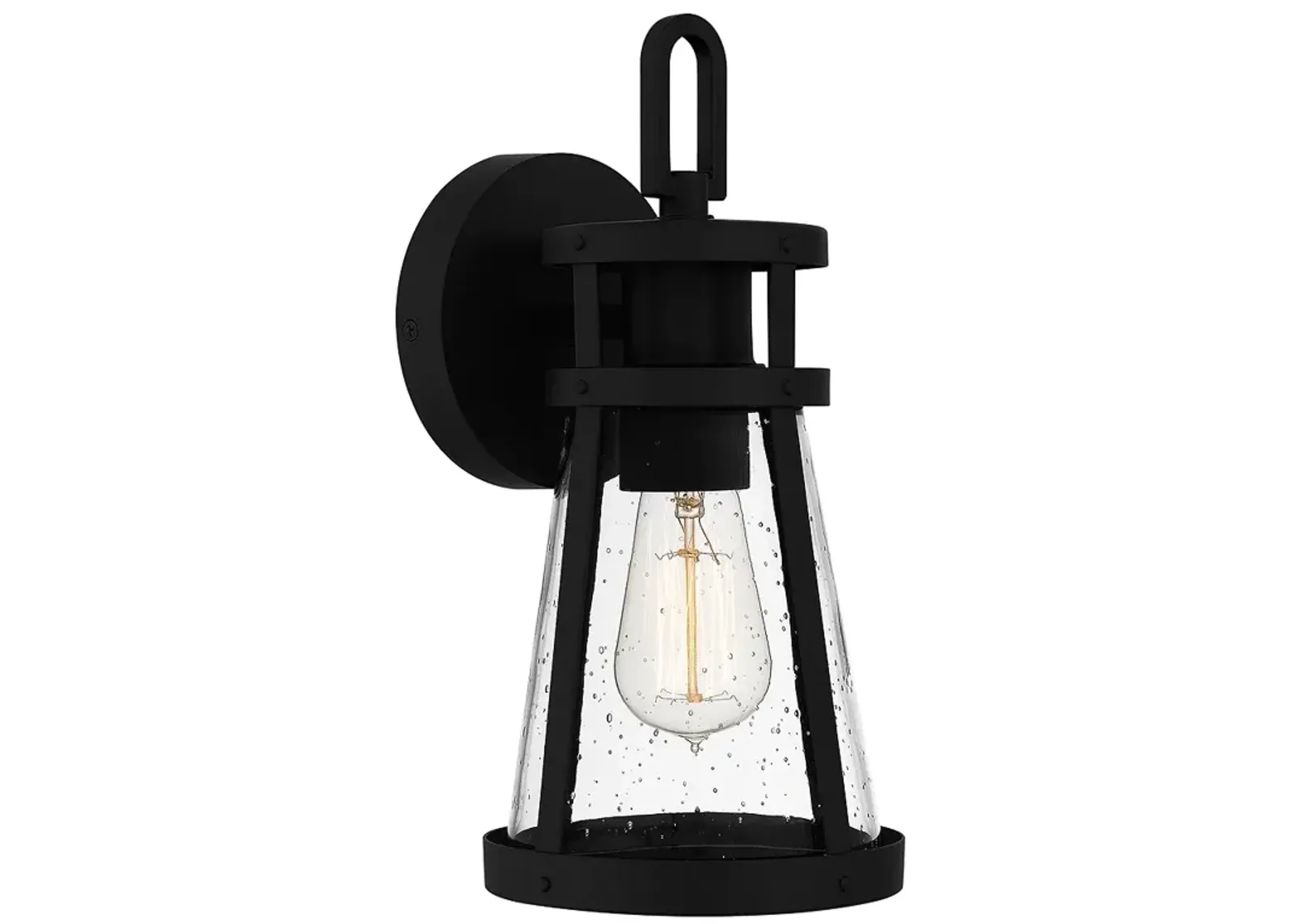 Barber 1-Light Matte Black Outdoor Wall Lantern