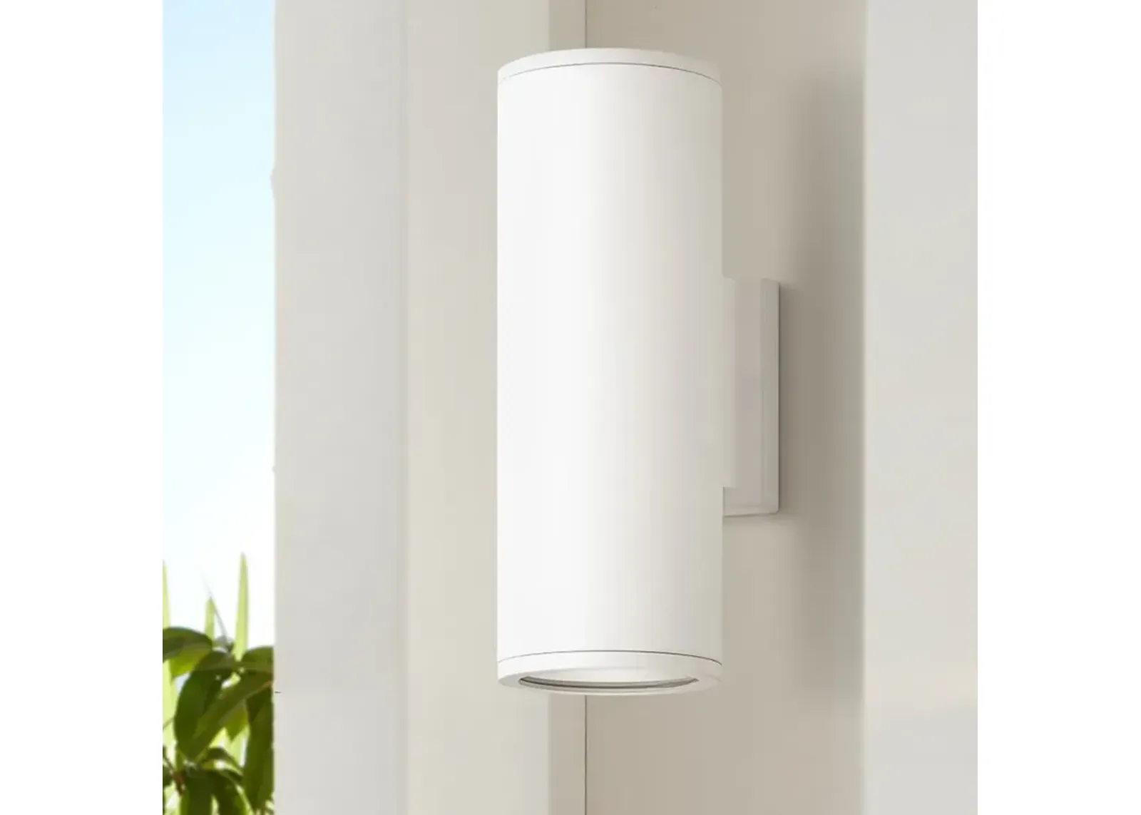 Hinkley Silo 12" High Satin White LED Outdoor Wall Light