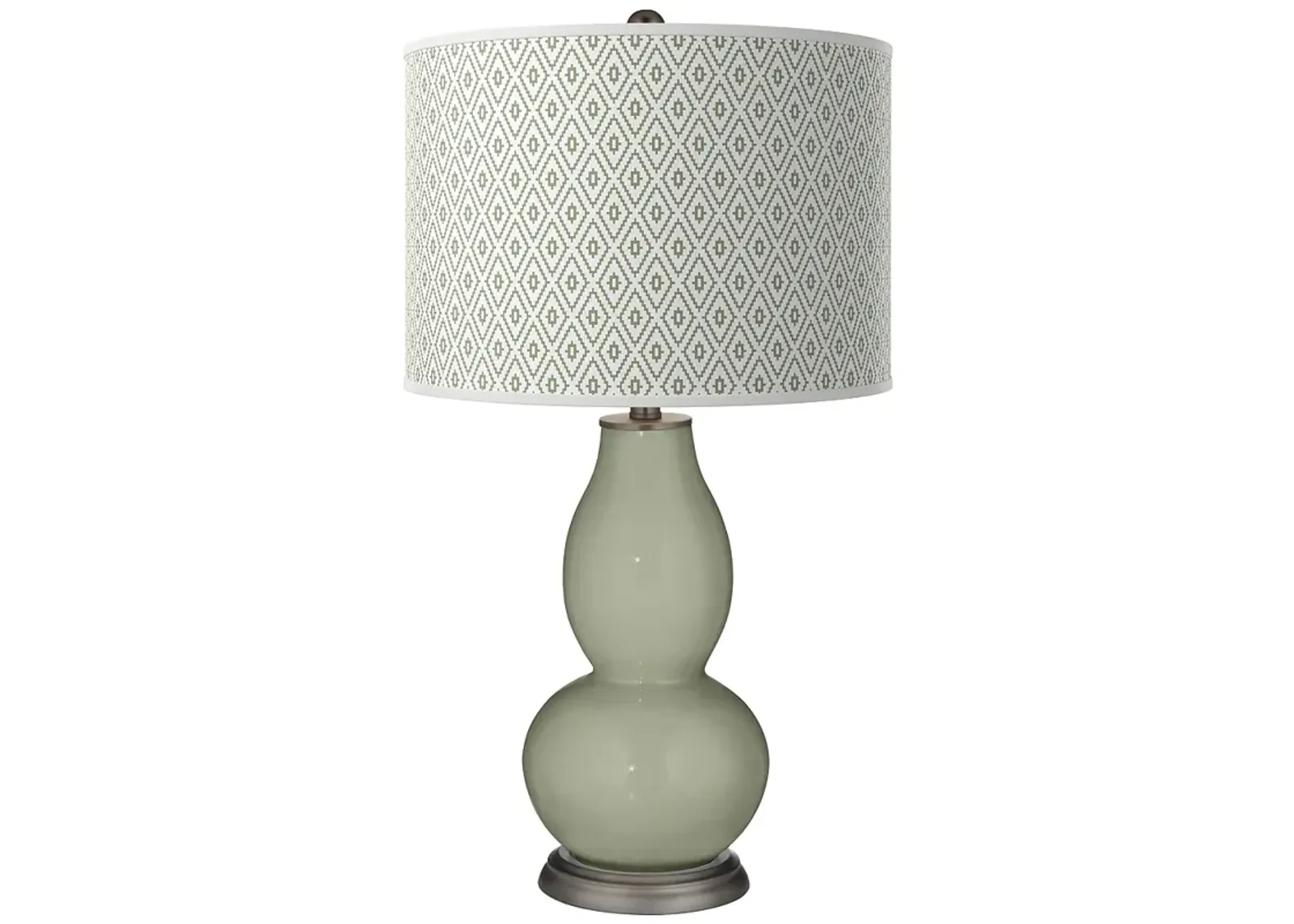 Evergreen Fog Diamonds Double Gourd Table Lamp