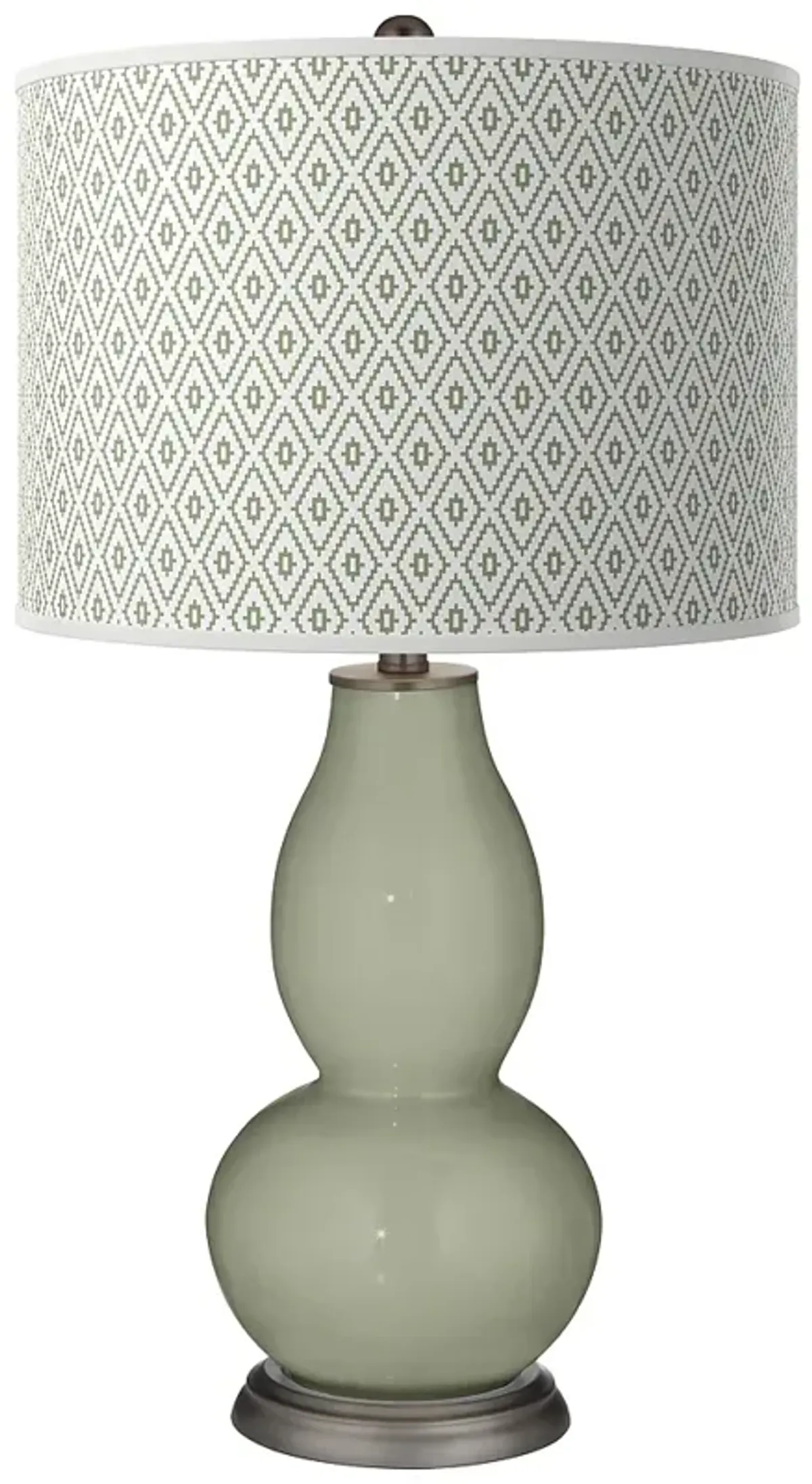 Evergreen Fog Diamonds Double Gourd Table Lamp