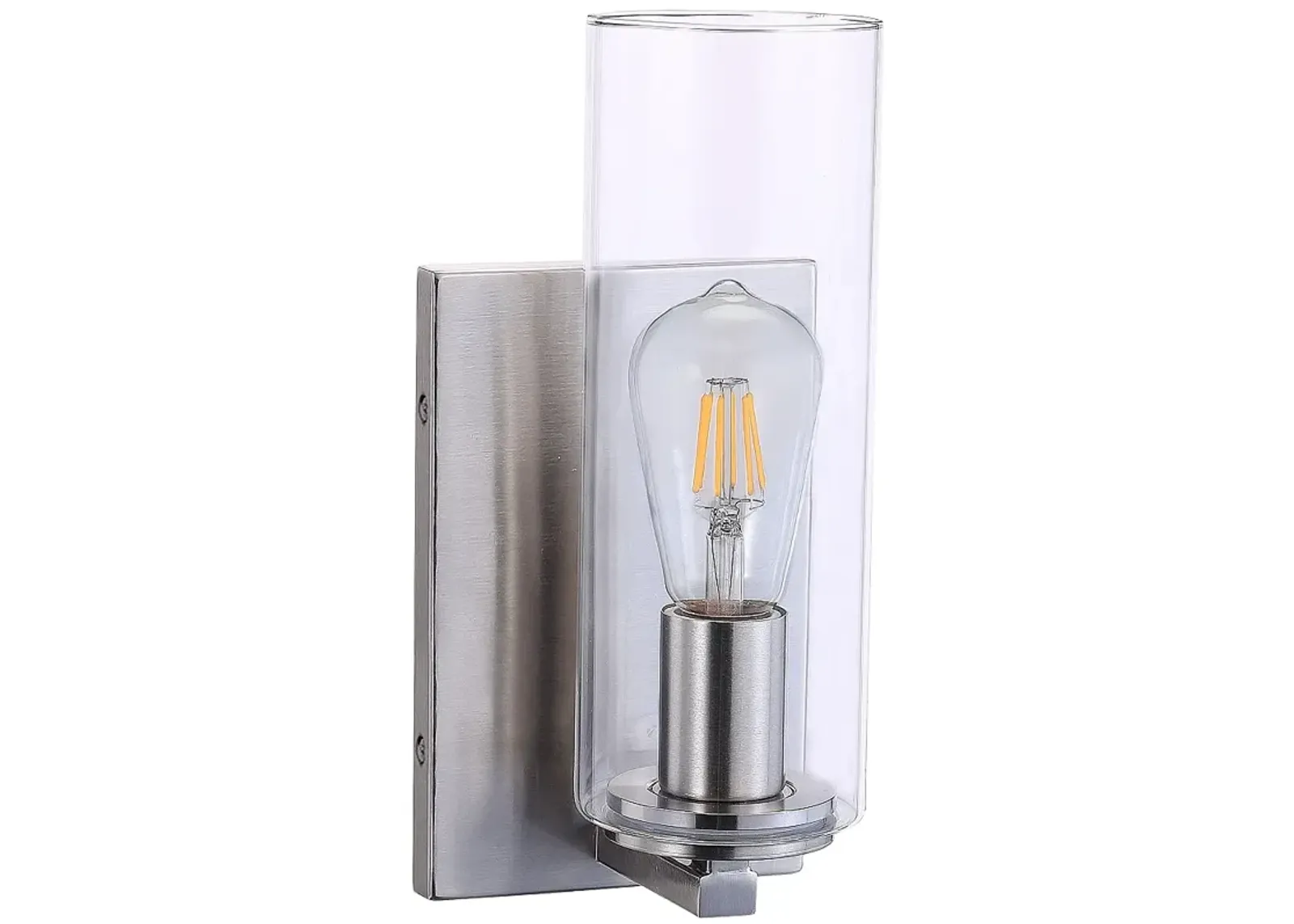 Acacia 11" High Brushed Nickel Metal Wall Sconce