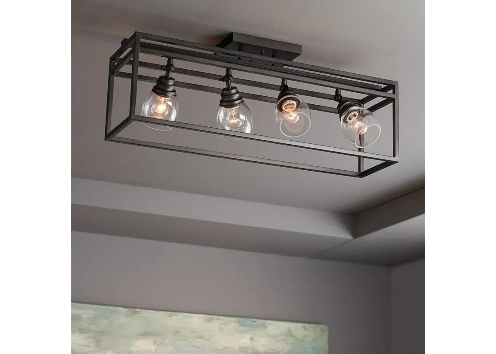 Pro Track Brennan 4-Light Bronze Cage Track Fixture