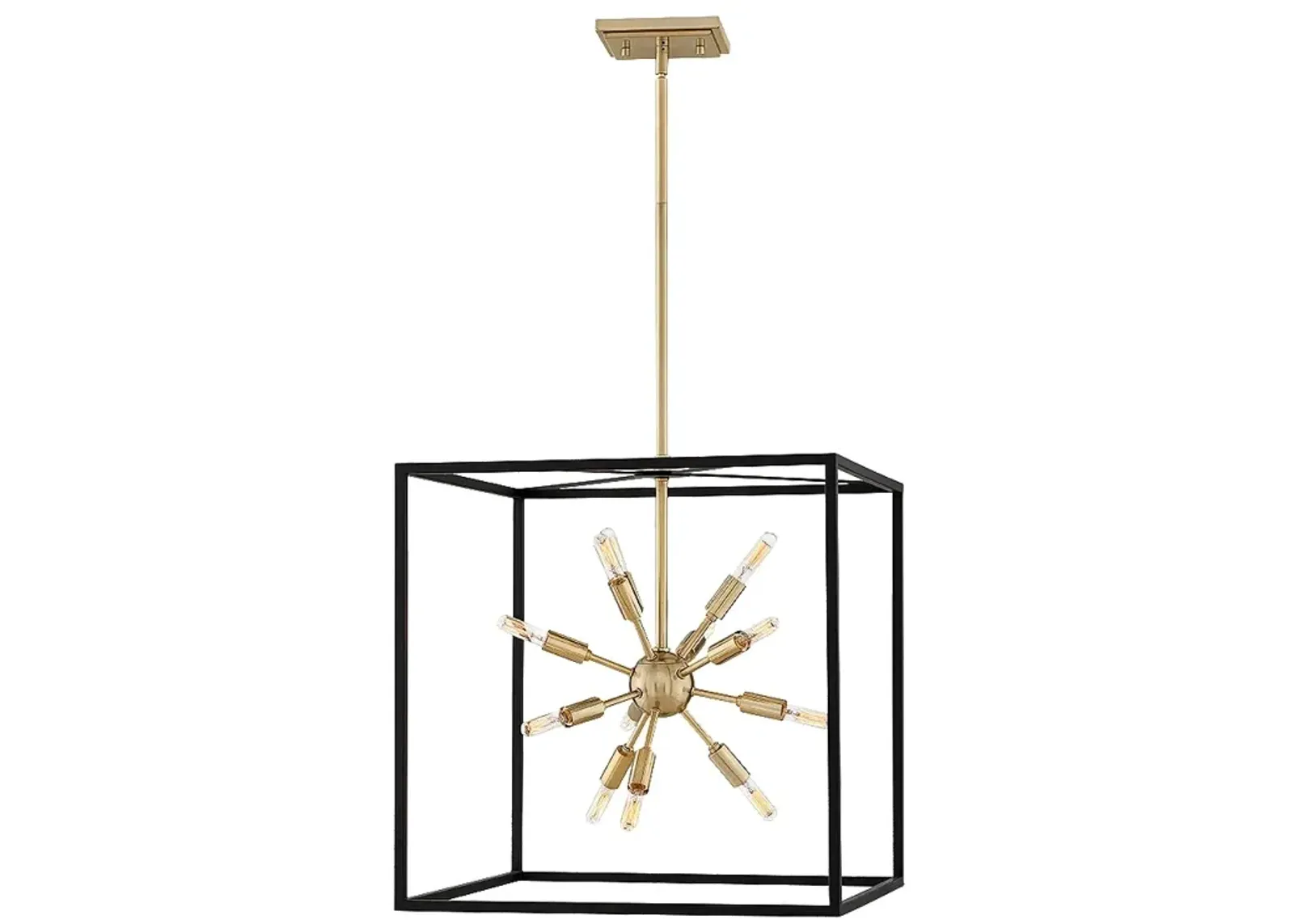 Chandelier Aros-Medium Open Frame Pendant-Black