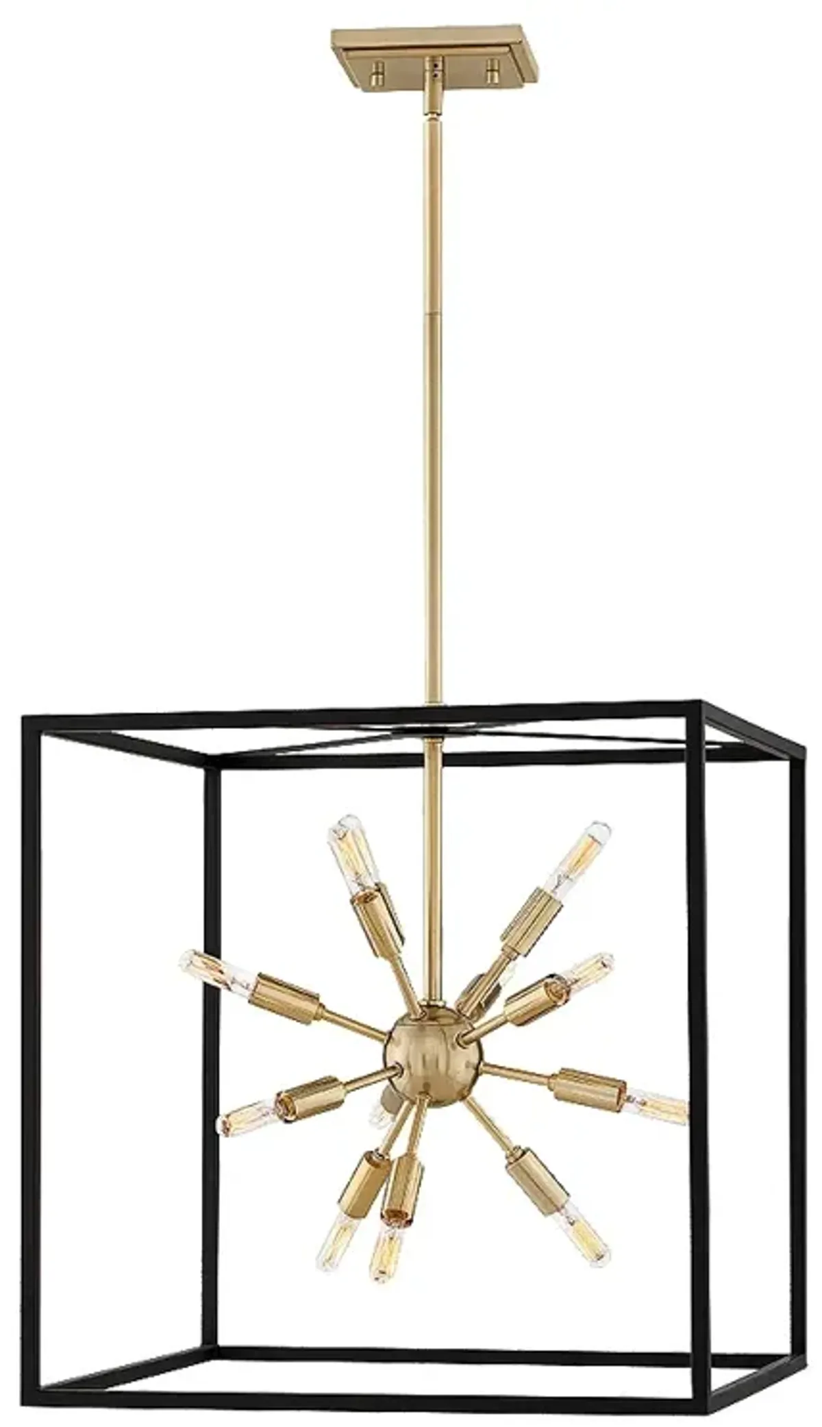 Chandelier Aros-Medium Open Frame Pendant-Black