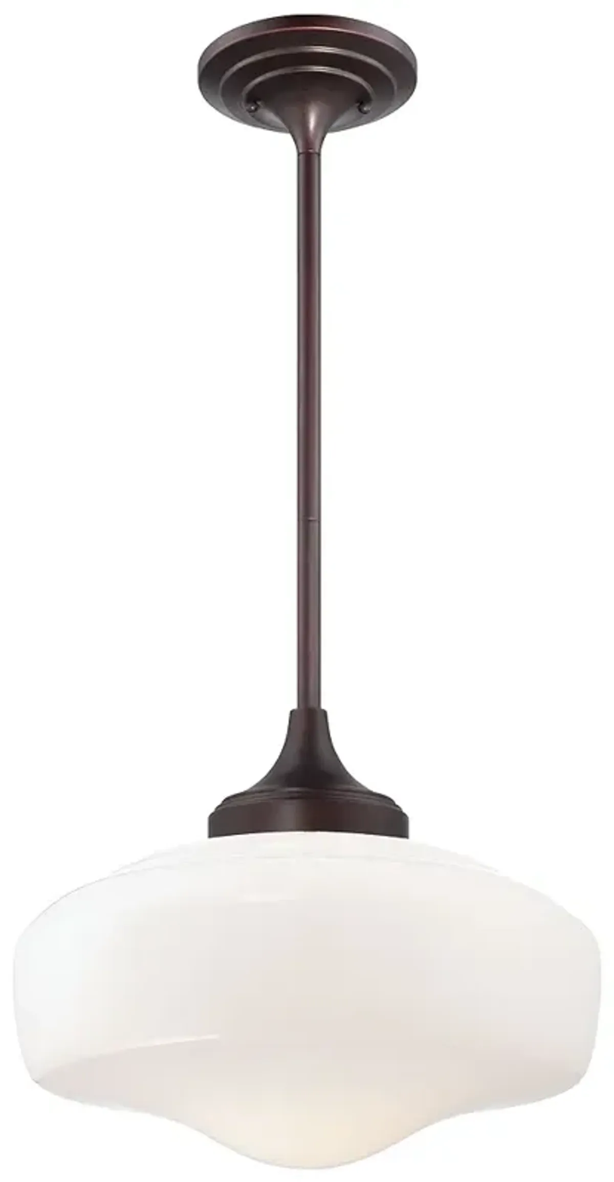 Minka Lavery 17 1/4" Wide White Glass Schoolhouse Pendant Light