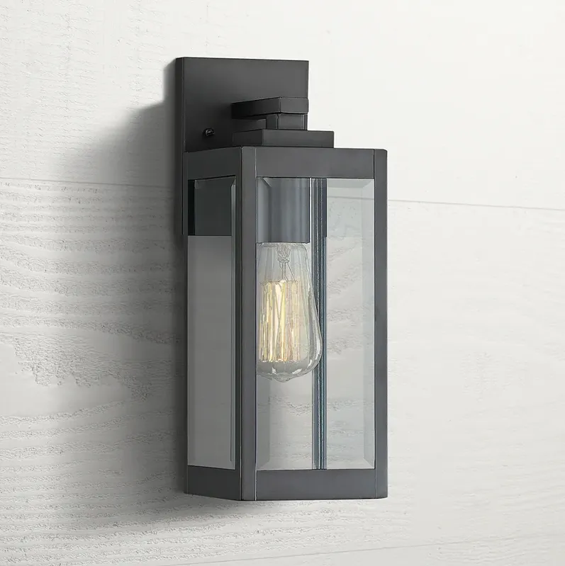 Quoizel Westover 14 1/4" High Earth Black Outdoor Wall Light