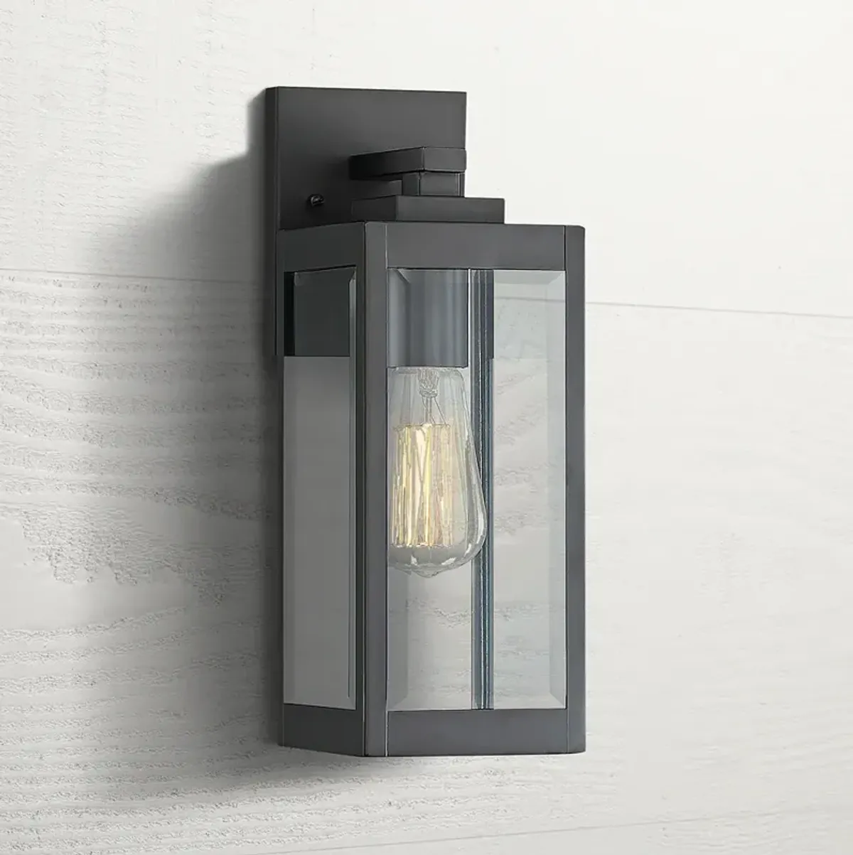 Quoizel Westover 14 1/4" High Earth Black Outdoor Wall Light