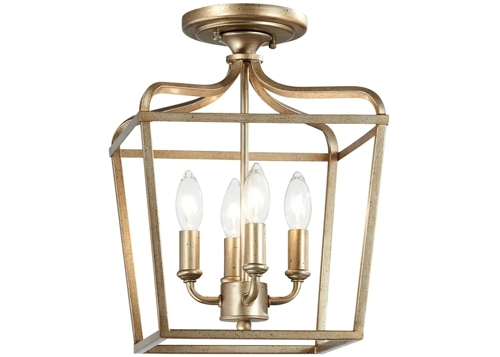 Minka Lavery Laurel Estate 10" Wide 4-Light Cage Gold Ceiling Light