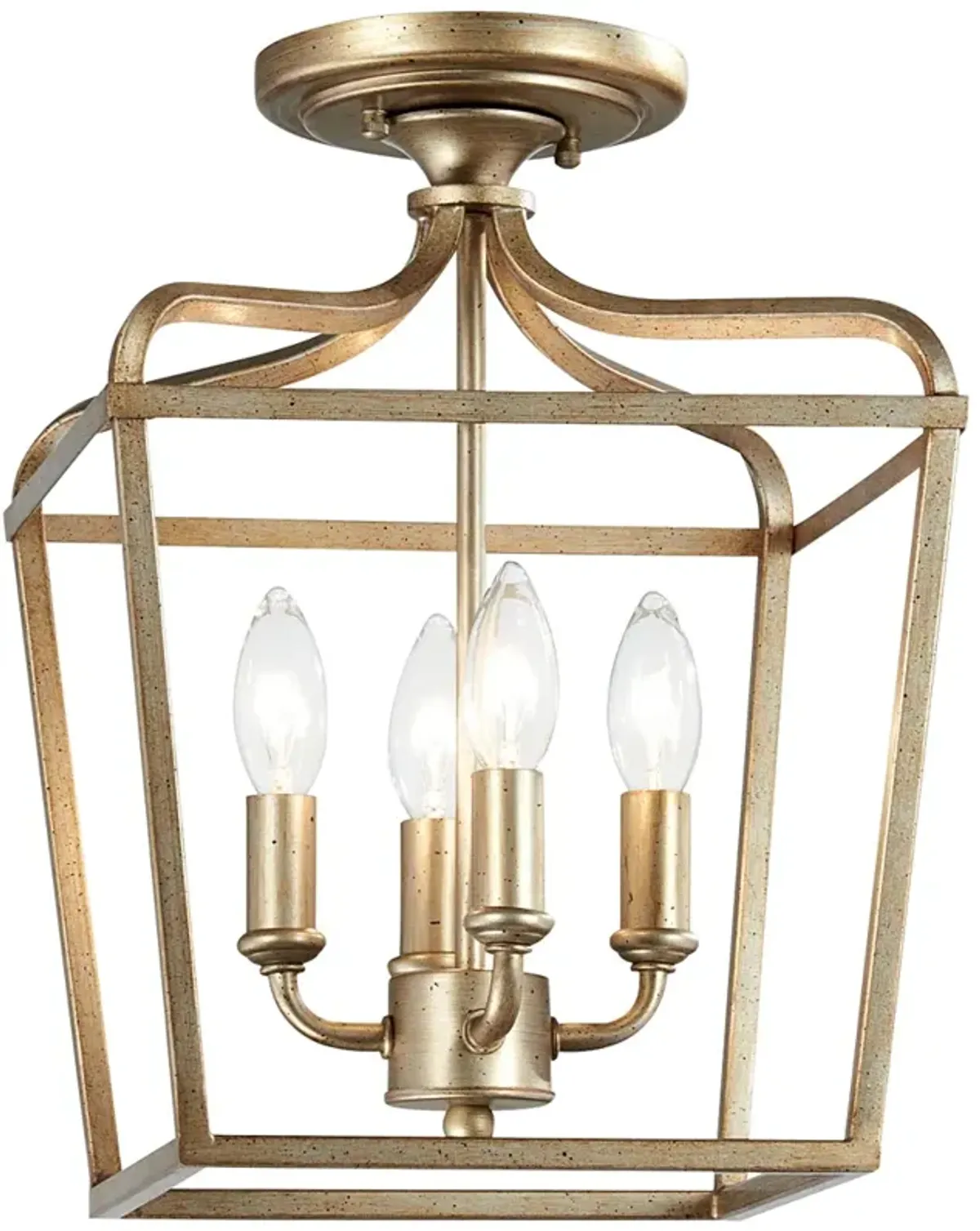 Minka Lavery Laurel Estate 10" Wide 4-Light Cage Gold Ceiling Light