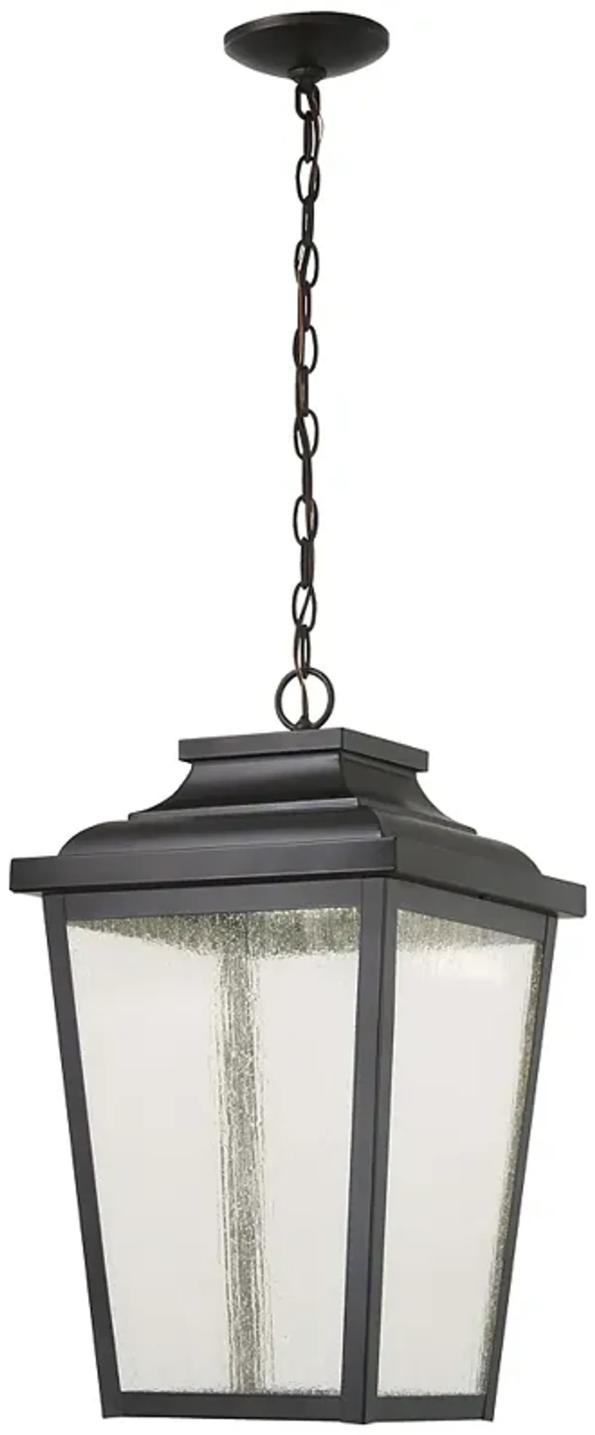 Irvington Manor 21.75" High Chelesa Bronze Hanging LED Lantern