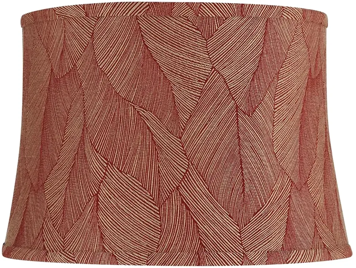 Springcrest Dyna Red Wine Botanical Softback Drum Shade 14x16x11 (Spider)