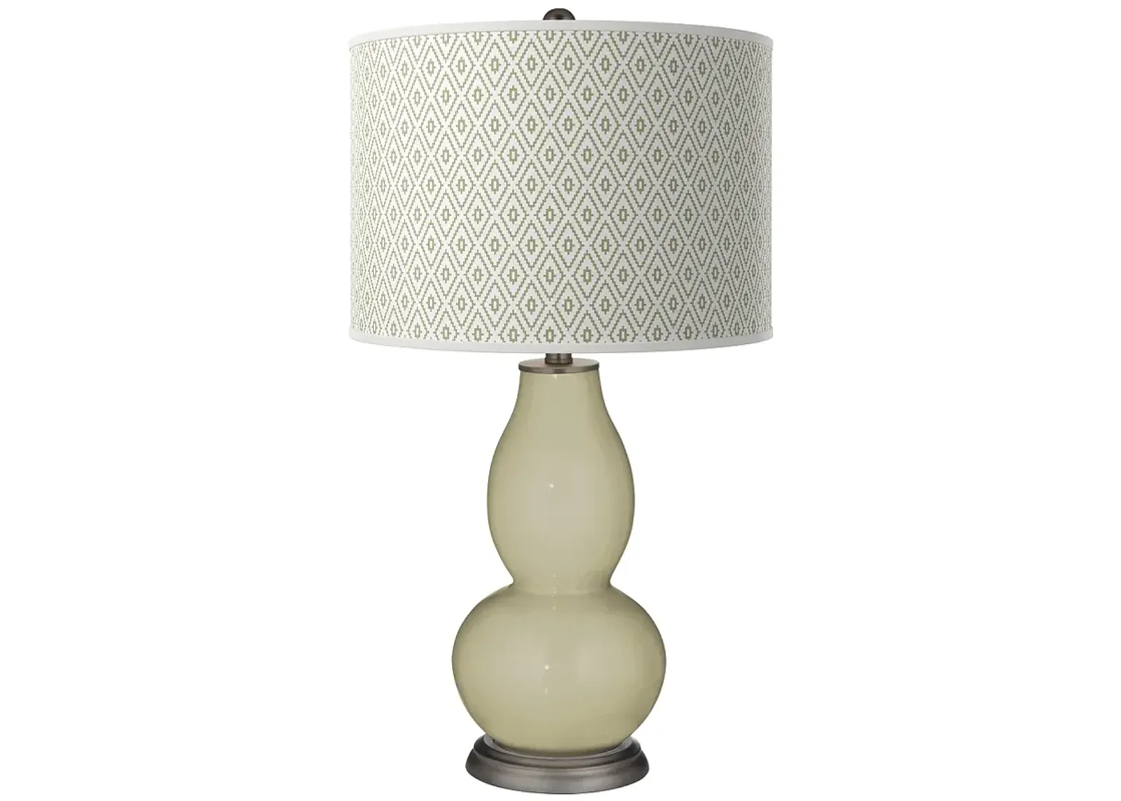 Sage Diamonds Double Gourd Table Lamp