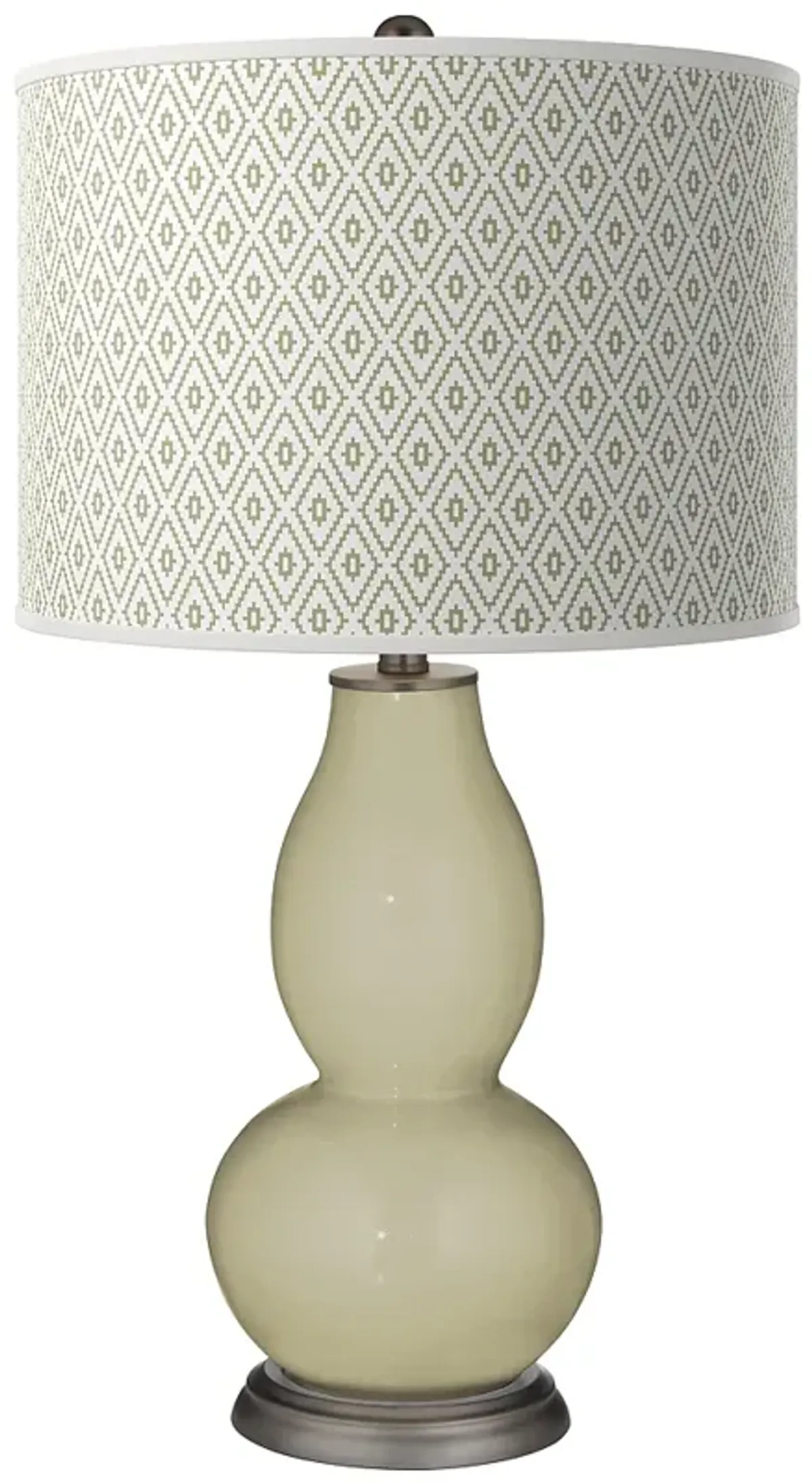 Sage Diamonds Double Gourd Table Lamp