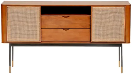 Miriam 59" Wide Brown Wood 2-Drawer Sideboard