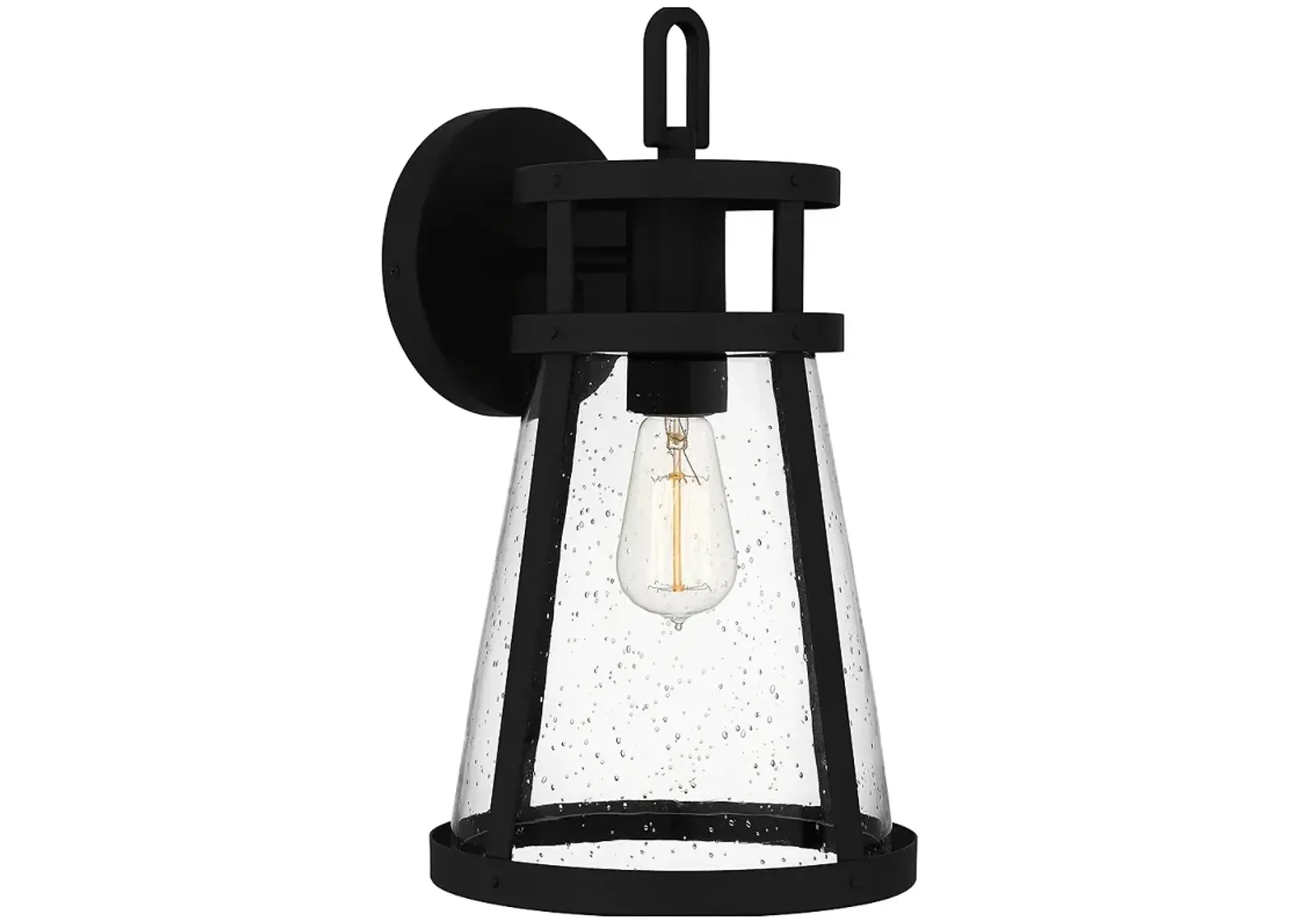 Barber 1-Light Matte Black Outdoor Wall Lantern