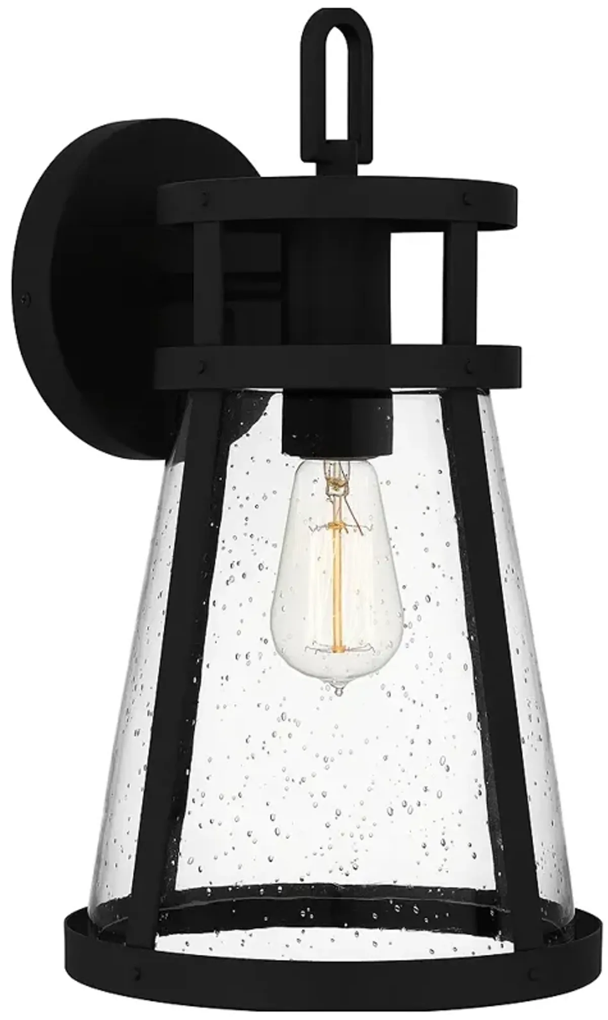 Barber 1-Light Matte Black Outdoor Wall Lantern