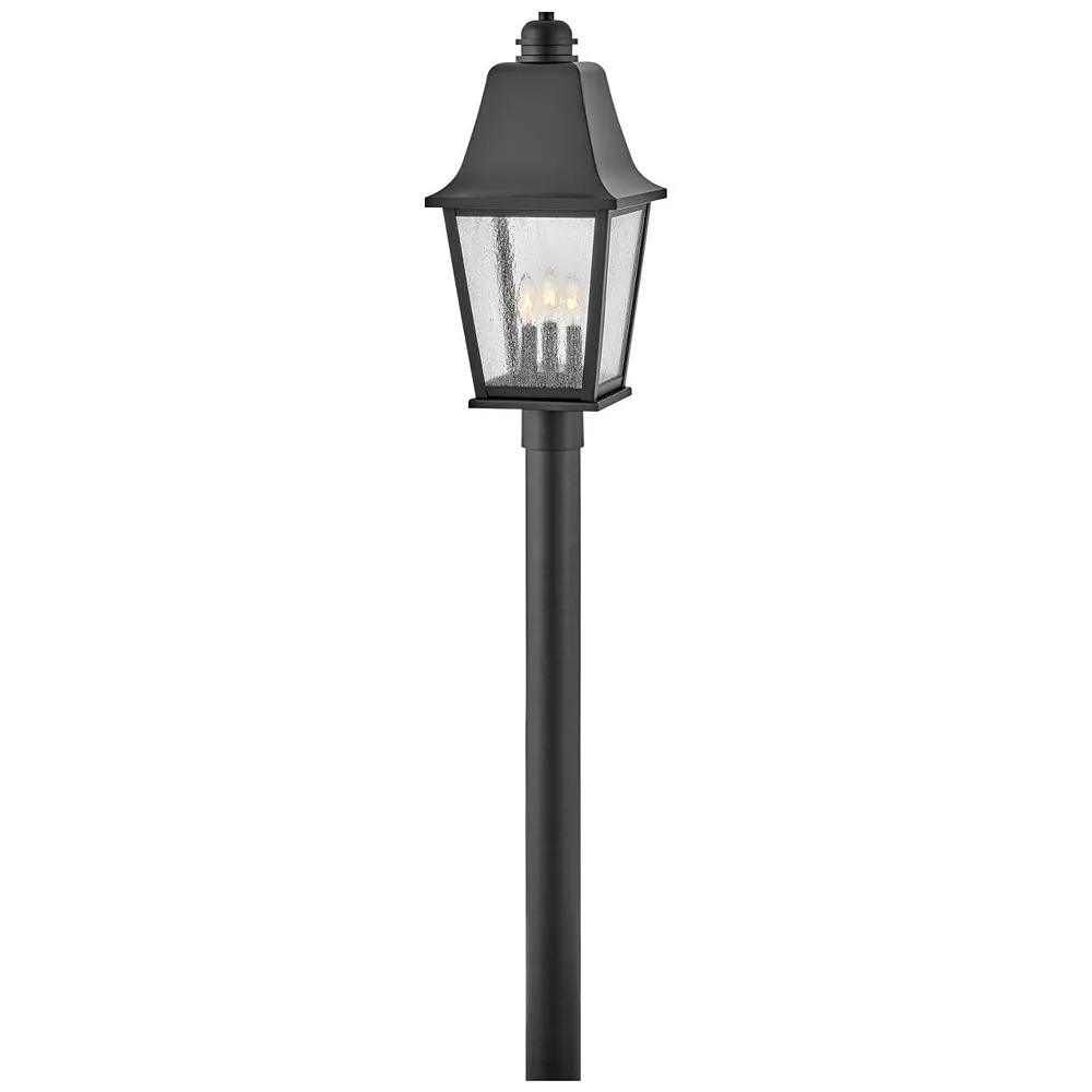 Hinkley- Outdoor Kingston Medium Post Top or Pier Mount Lantern- Black