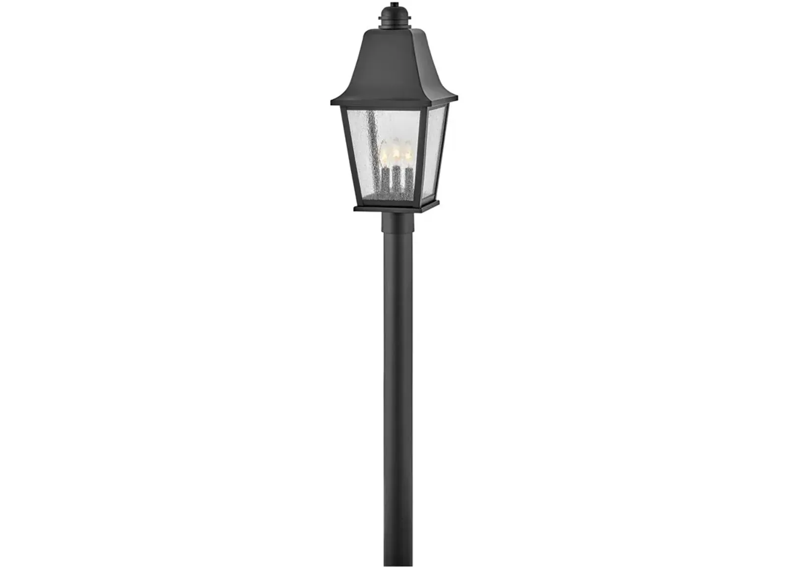 Hinkley- Outdoor Kingston Medium Post Top or Pier Mount Lantern- Black