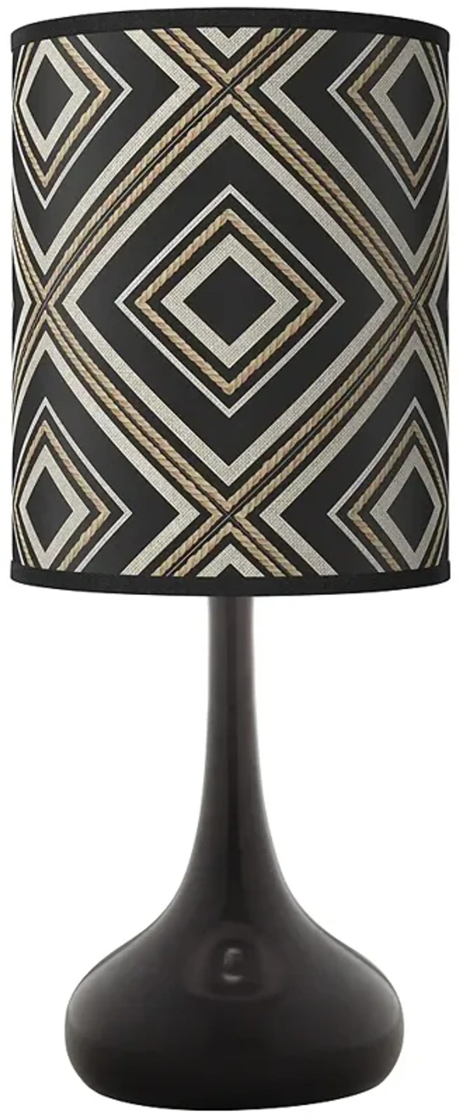 Rhythm Giclee Black Droplet Table Lamp