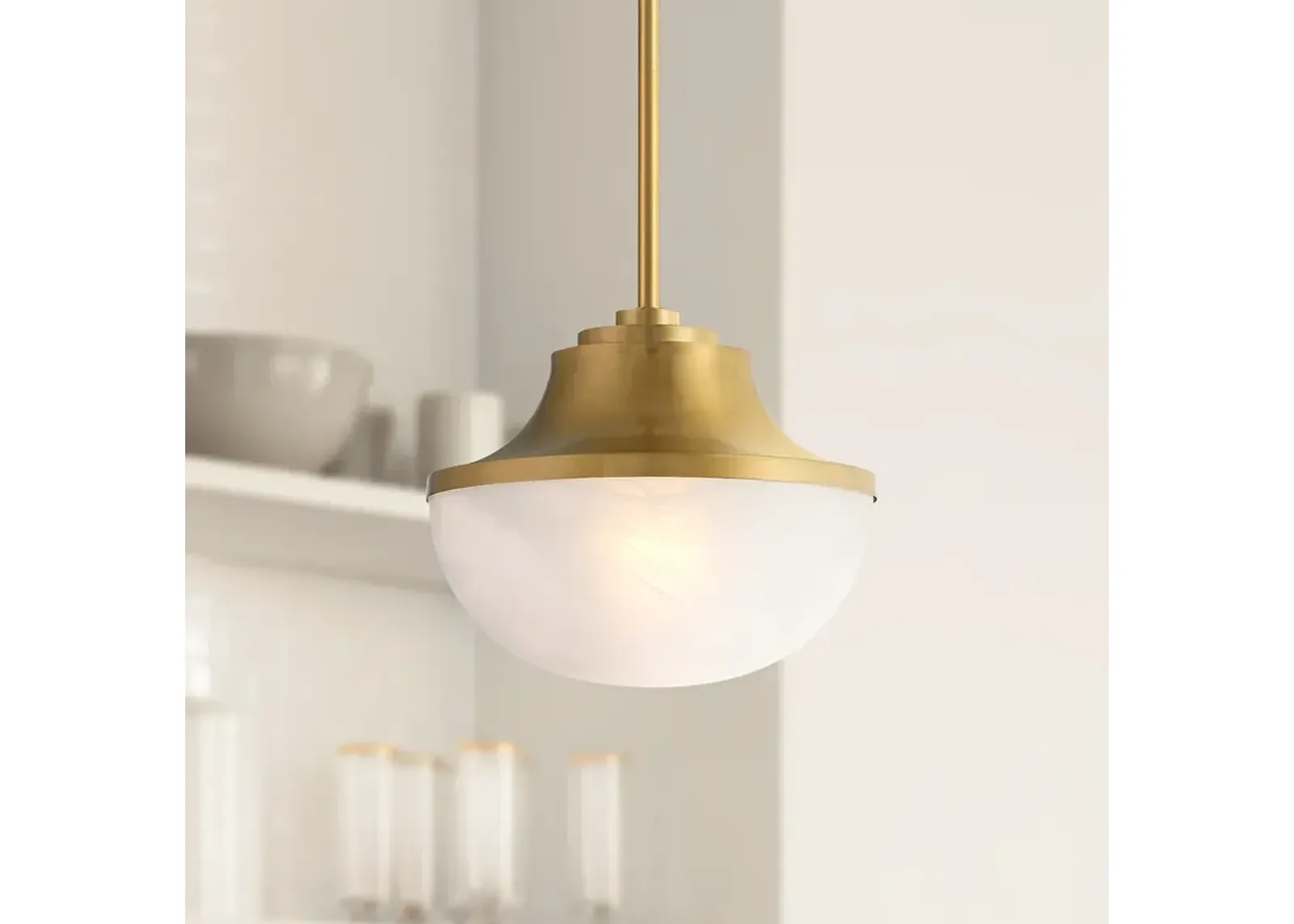 Possini Euro Zachary 11" Wide Warm Gold Mini Pendant Light