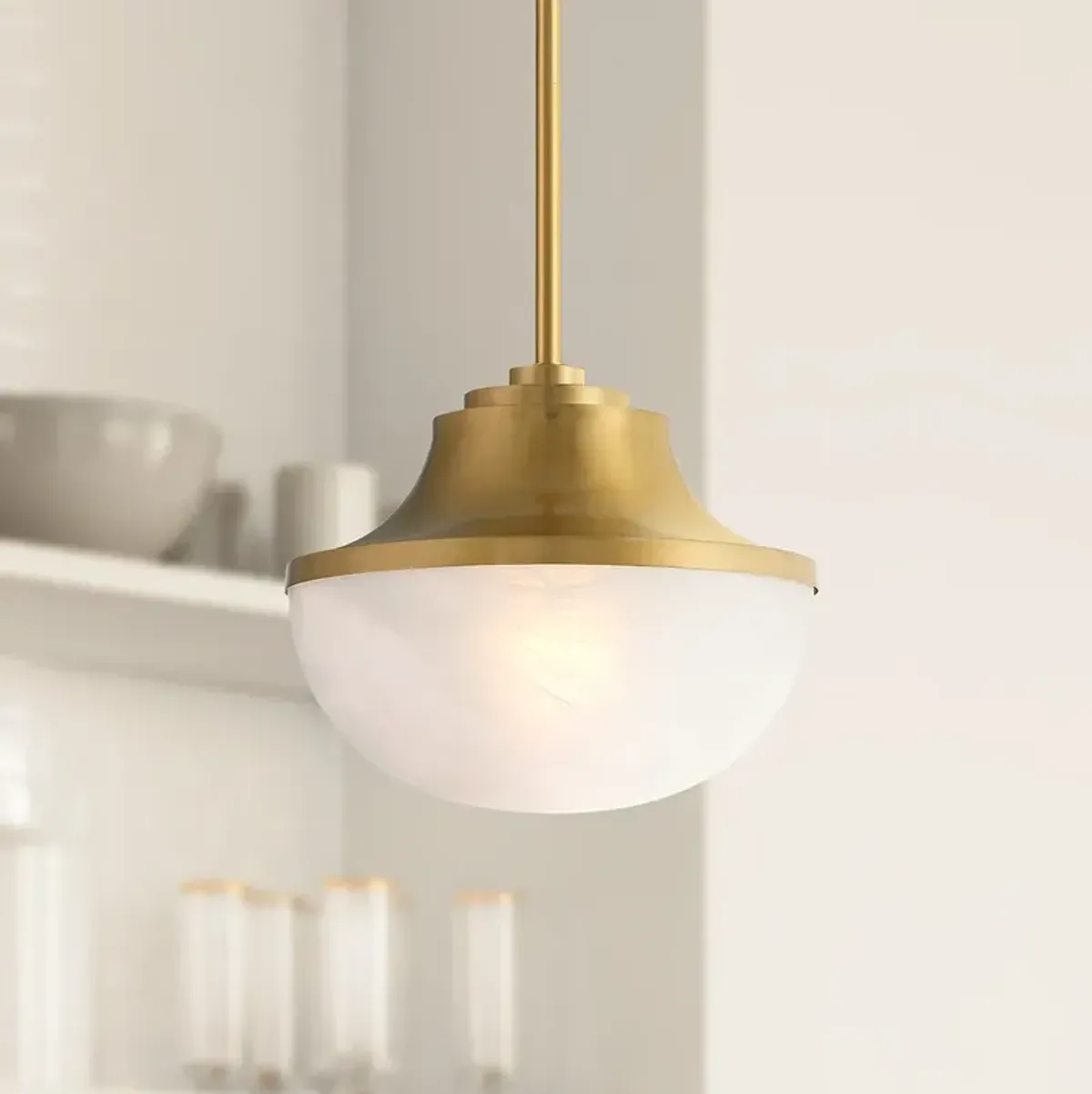 Possini Euro Zachary 11" Wide Warm Gold Mini Pendant Light