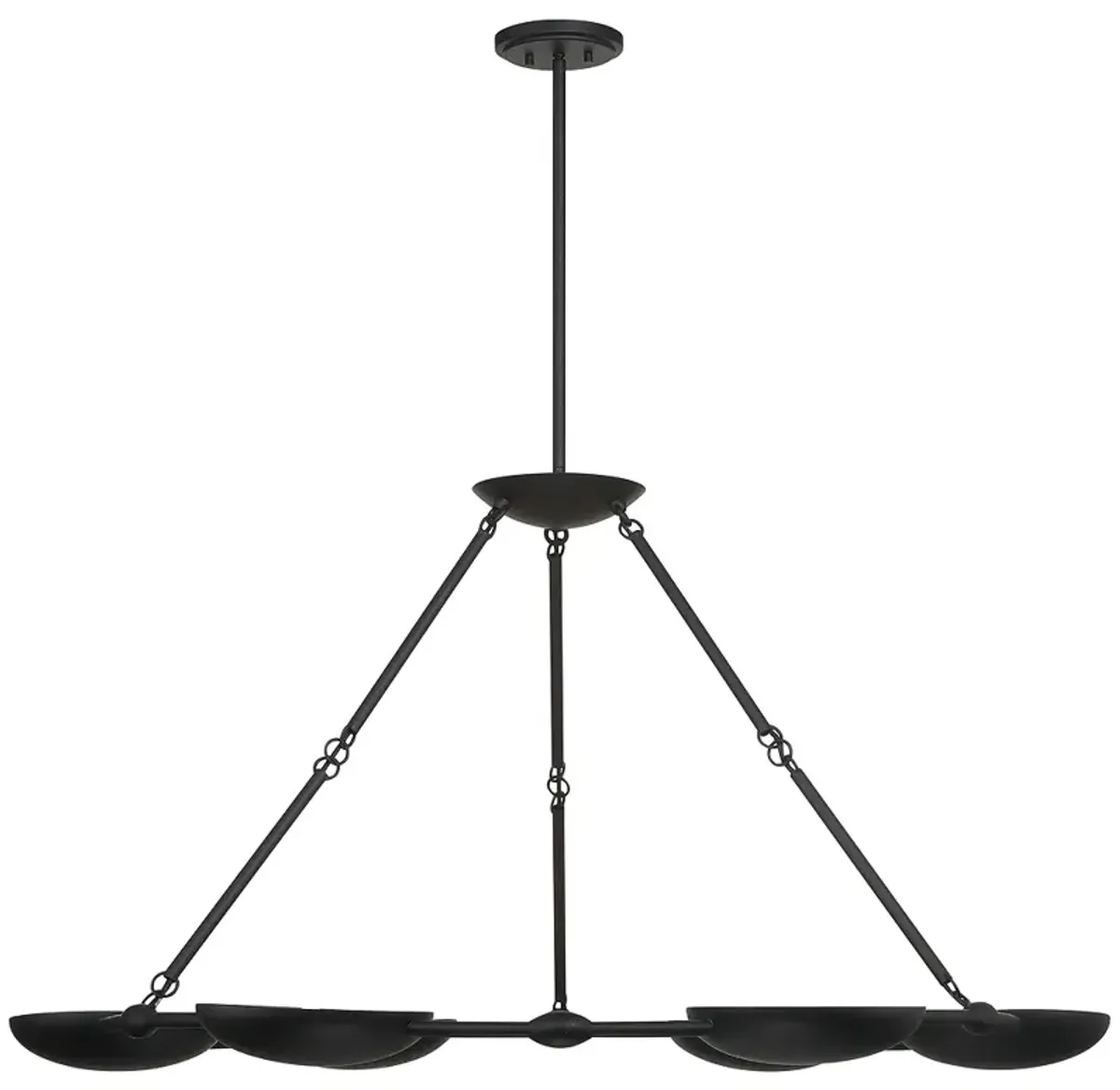 George Kovacs Undertas 6-Light Iron Ore Chandelier