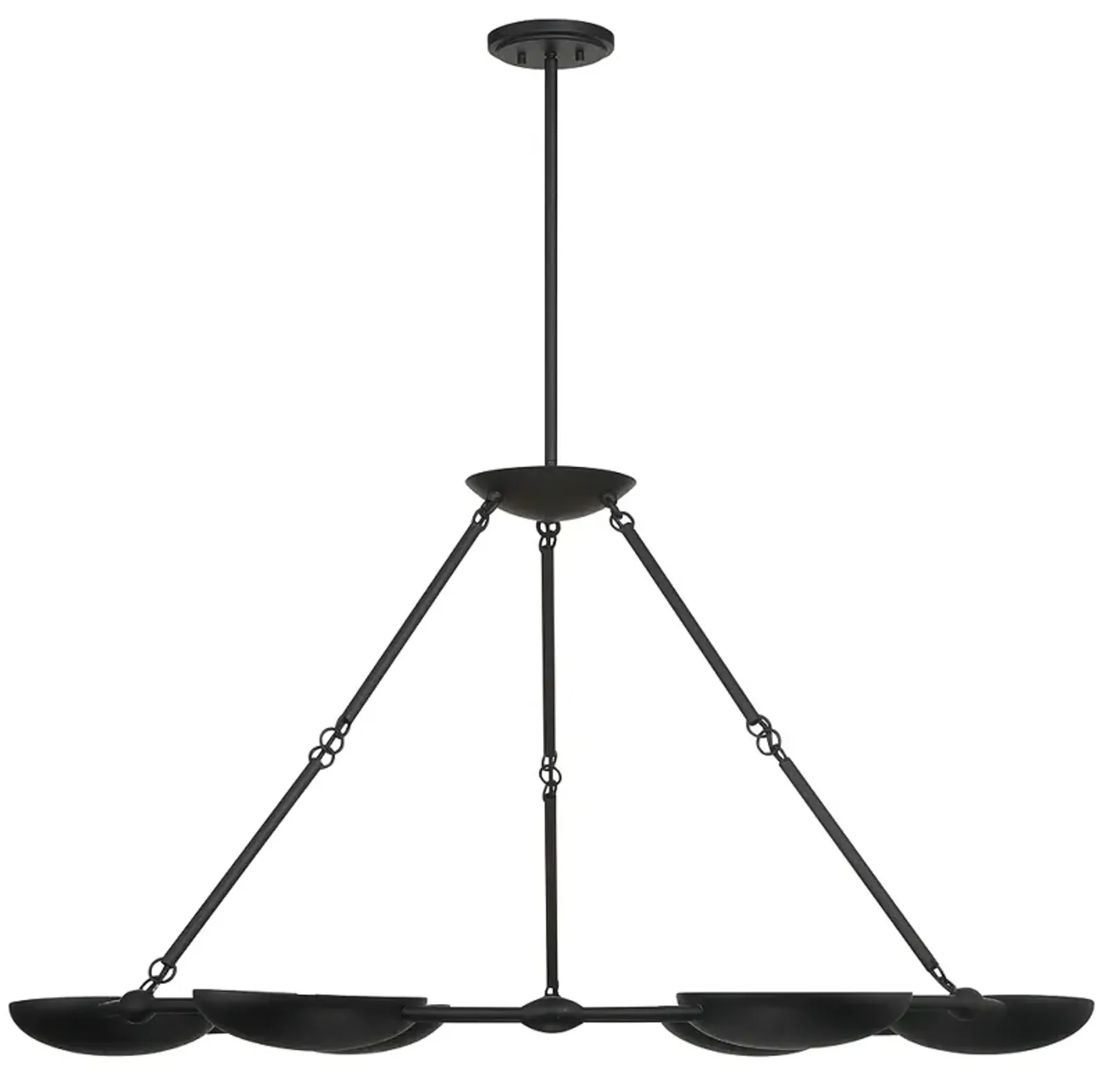 George Kovacs Undertas 6-Light Iron Ore Chandelier