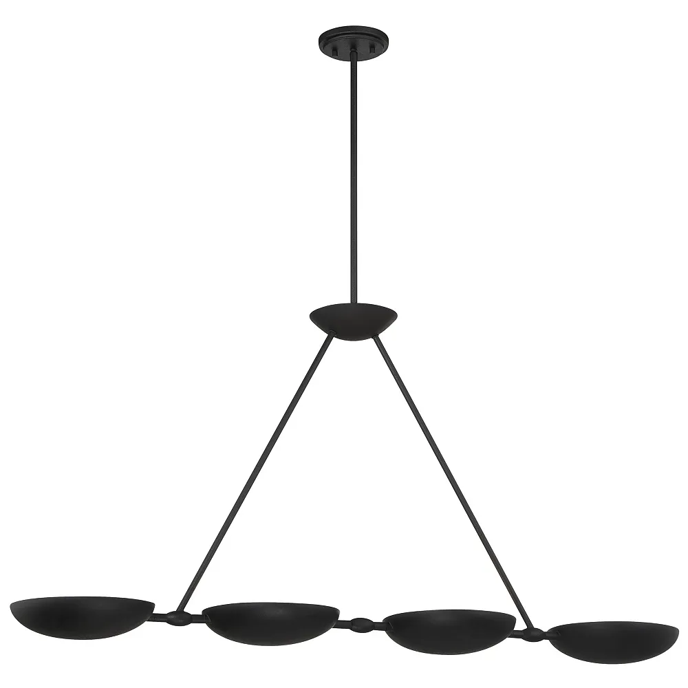 George Kovacs Undertas 4-Light Iron Ore Island Chandelier