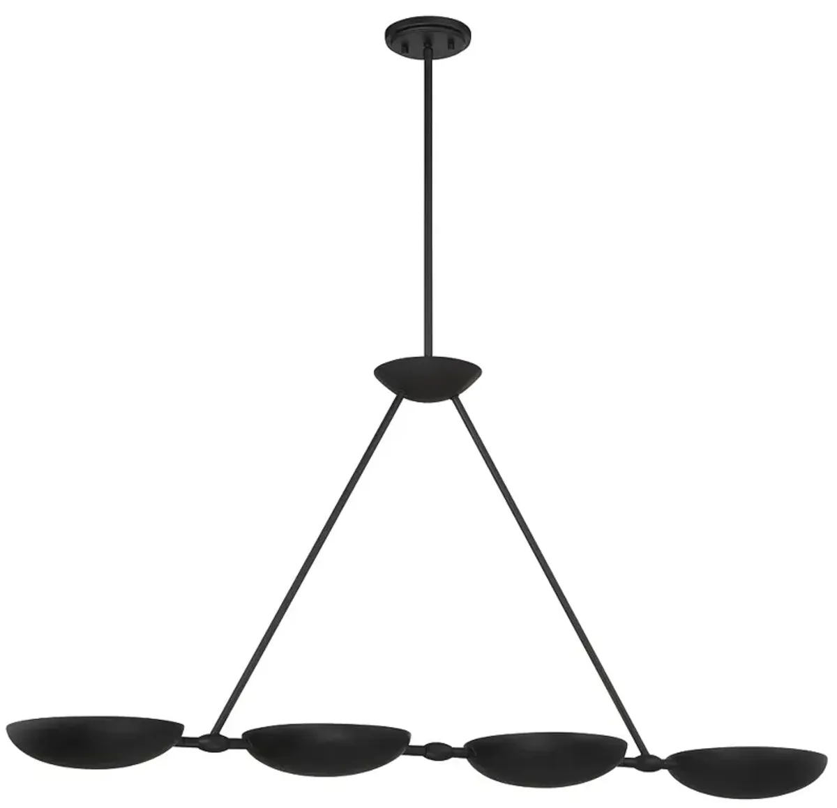 George Kovacs Undertas 4-Light Iron Ore Island Chandelier