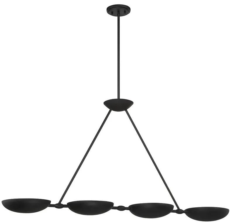 George Kovacs Undertas 4-Light Iron Ore Island Chandelier